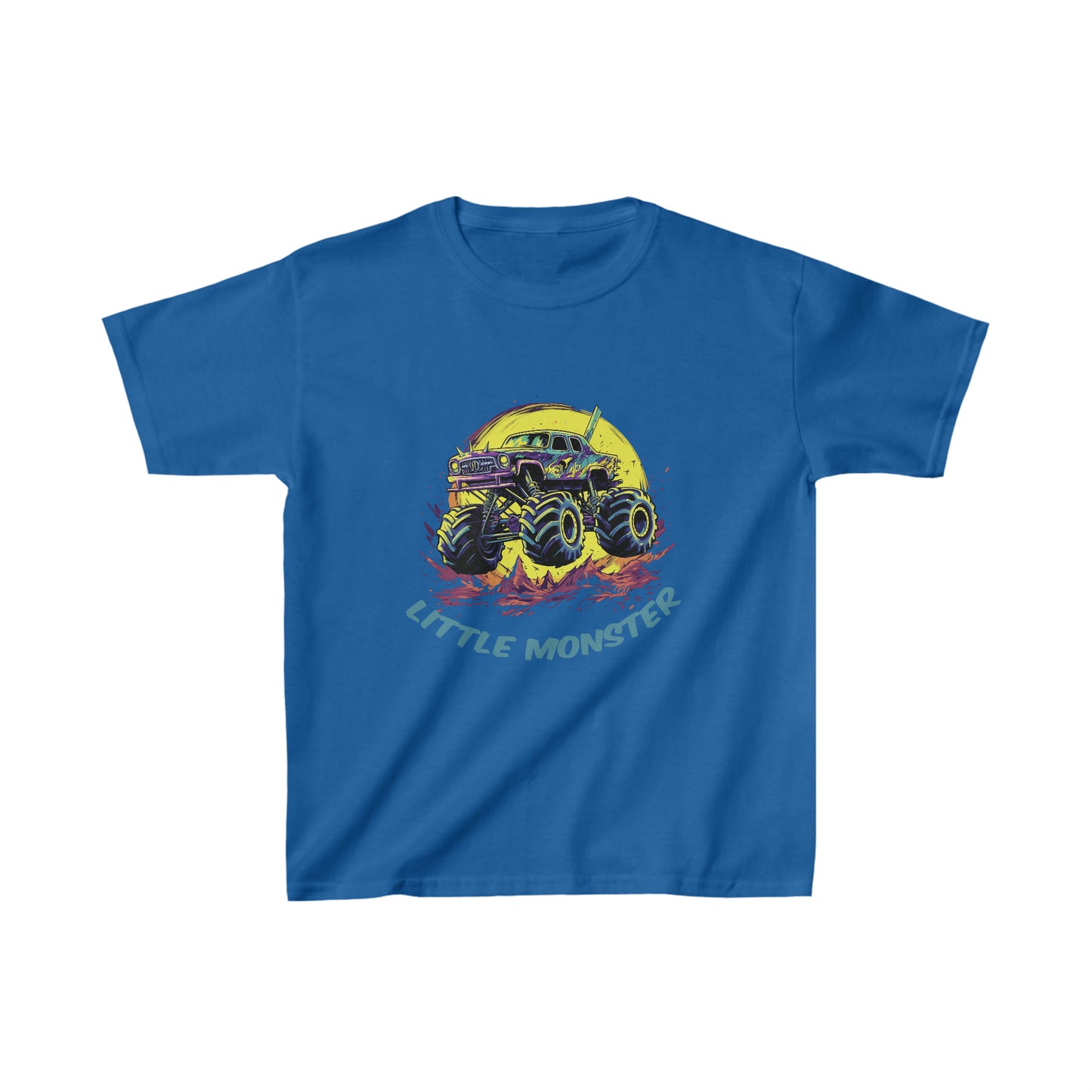 Monster Truck with Tittle "Little Monster" Kids Heavy Cotton™ Tee