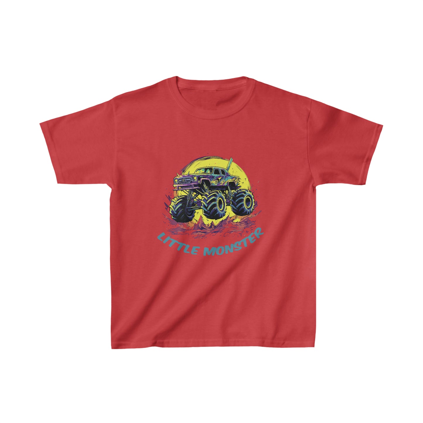 Monster Truck with Tittle "Little Monster" Kids Heavy Cotton™ Tee