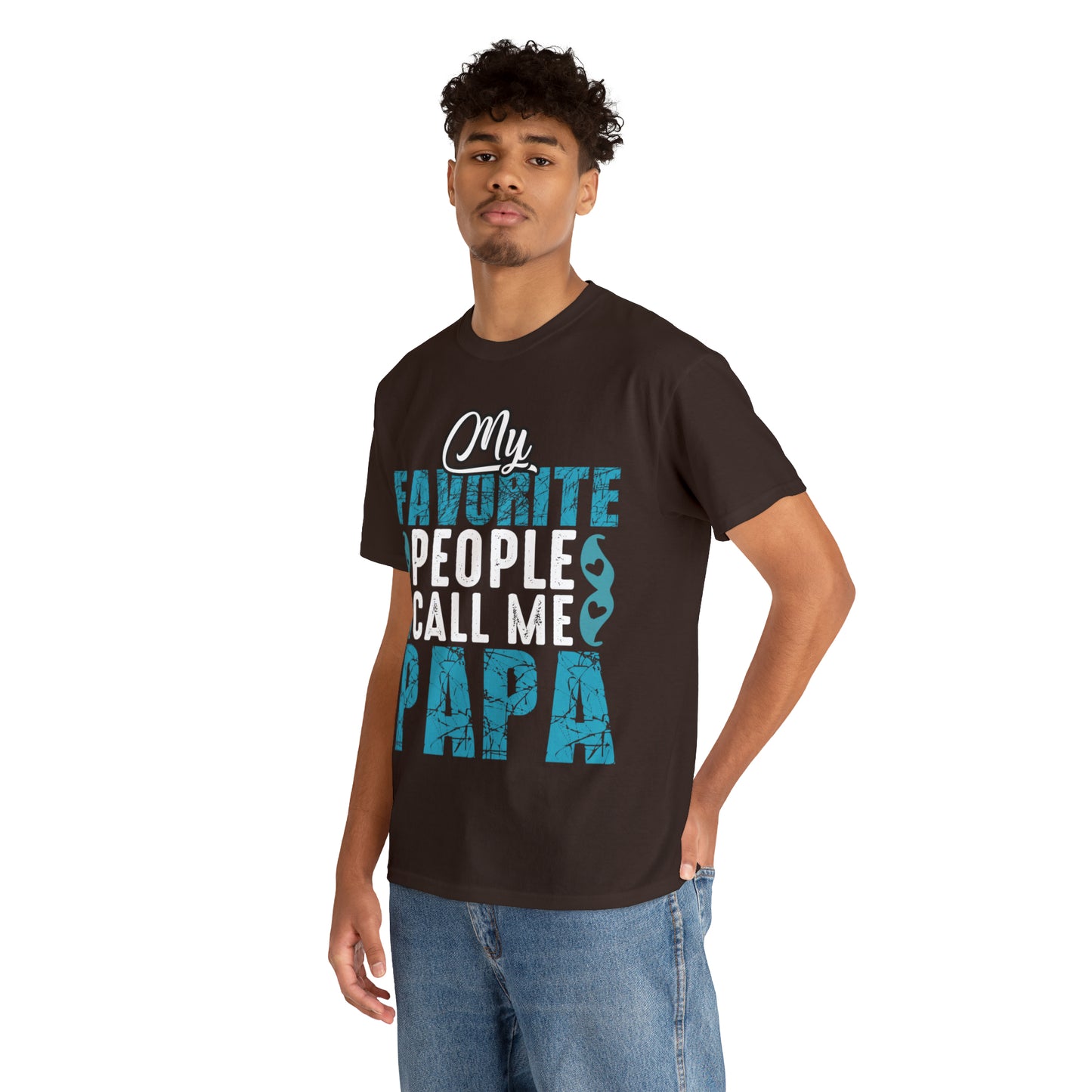 Father's Day T-Shirt My Favorite People Call Me Papa Gift Present Cotton Tee