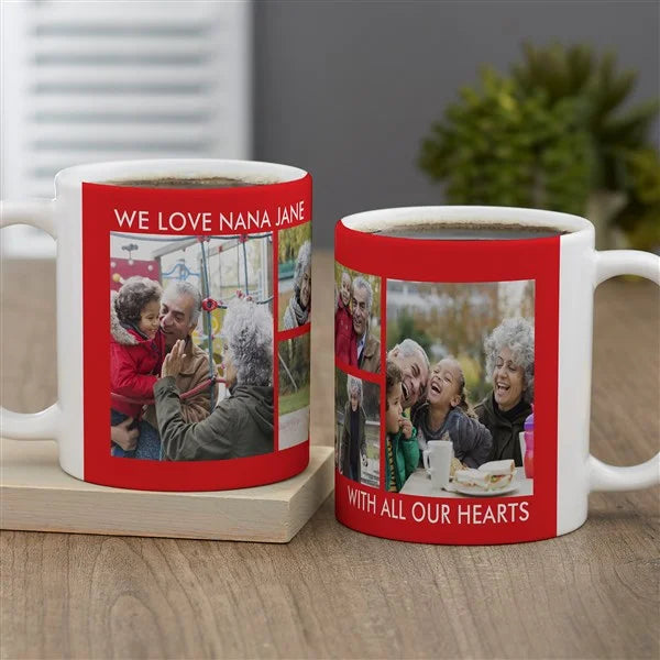 Picture Perfect 4 Photo Personalized Coffee Mug