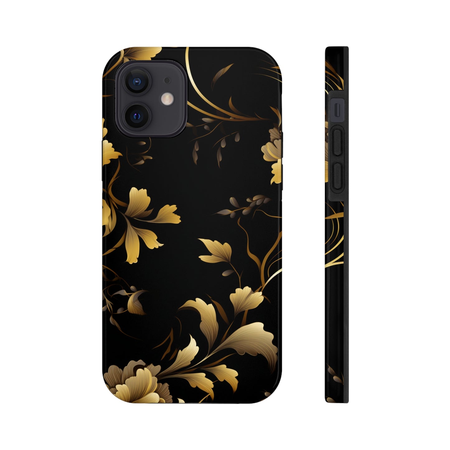 Golden Flowers Tough Phone Cases