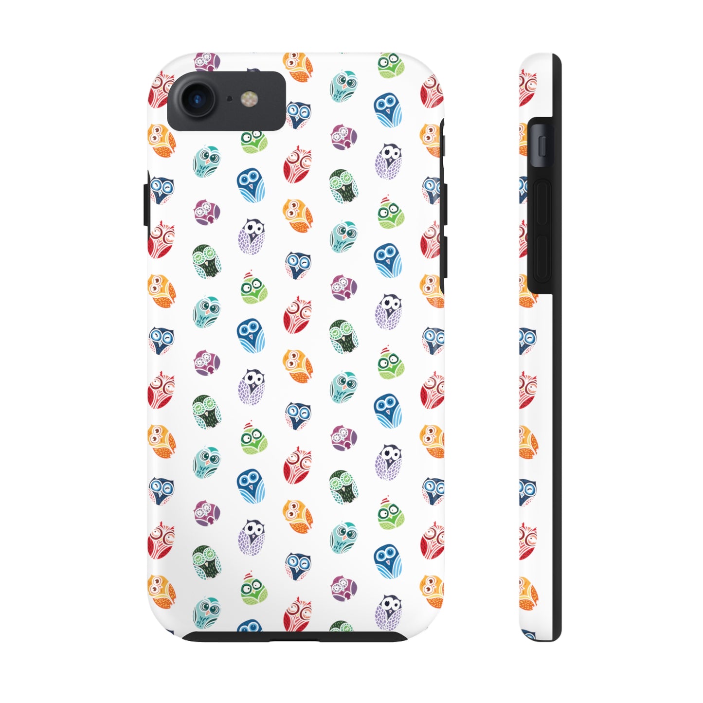 Funny Colorful Owls Tough iPhone Case, Samsung Case