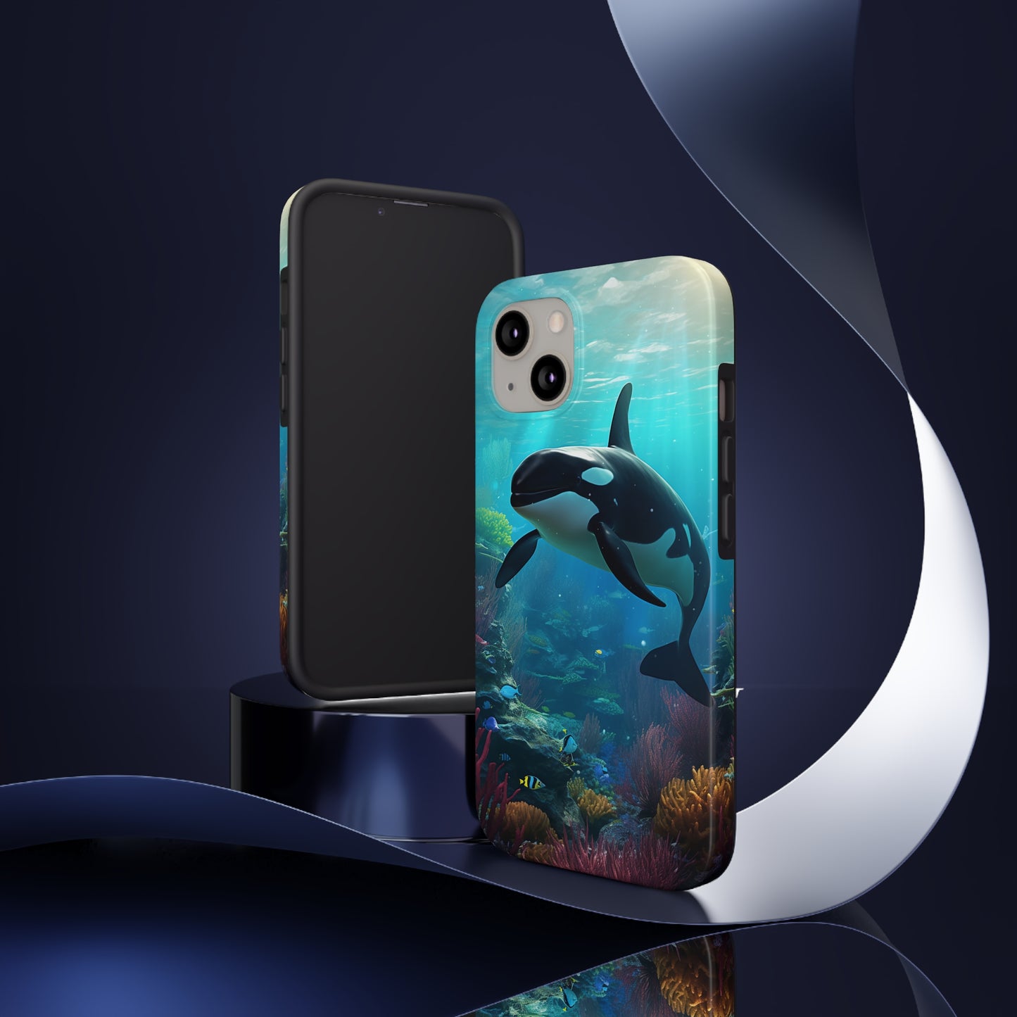 "Ocean Majesty: Killer Whale Submersion" Tough Phone Cases