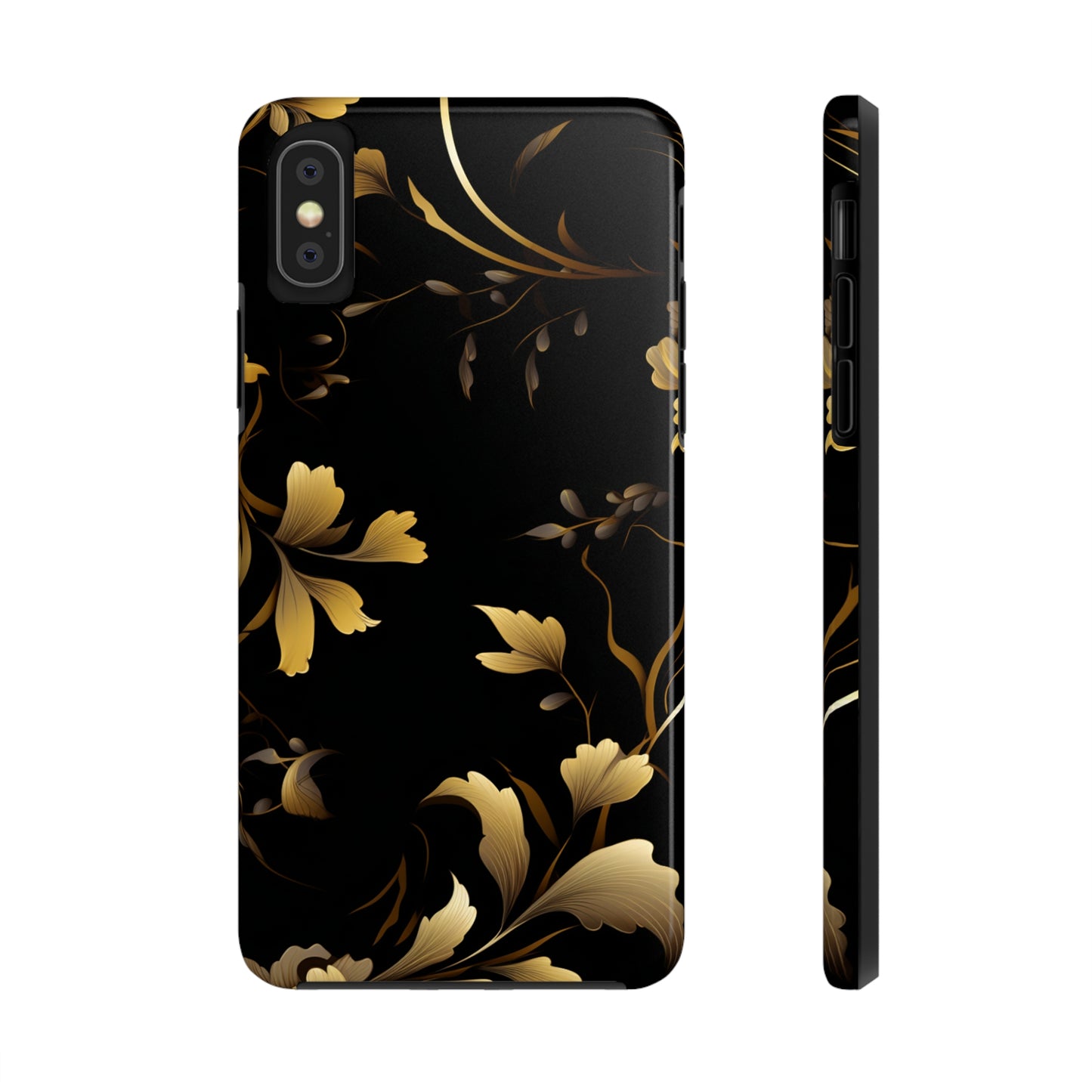 Golden Flowers Tough Phone Cases