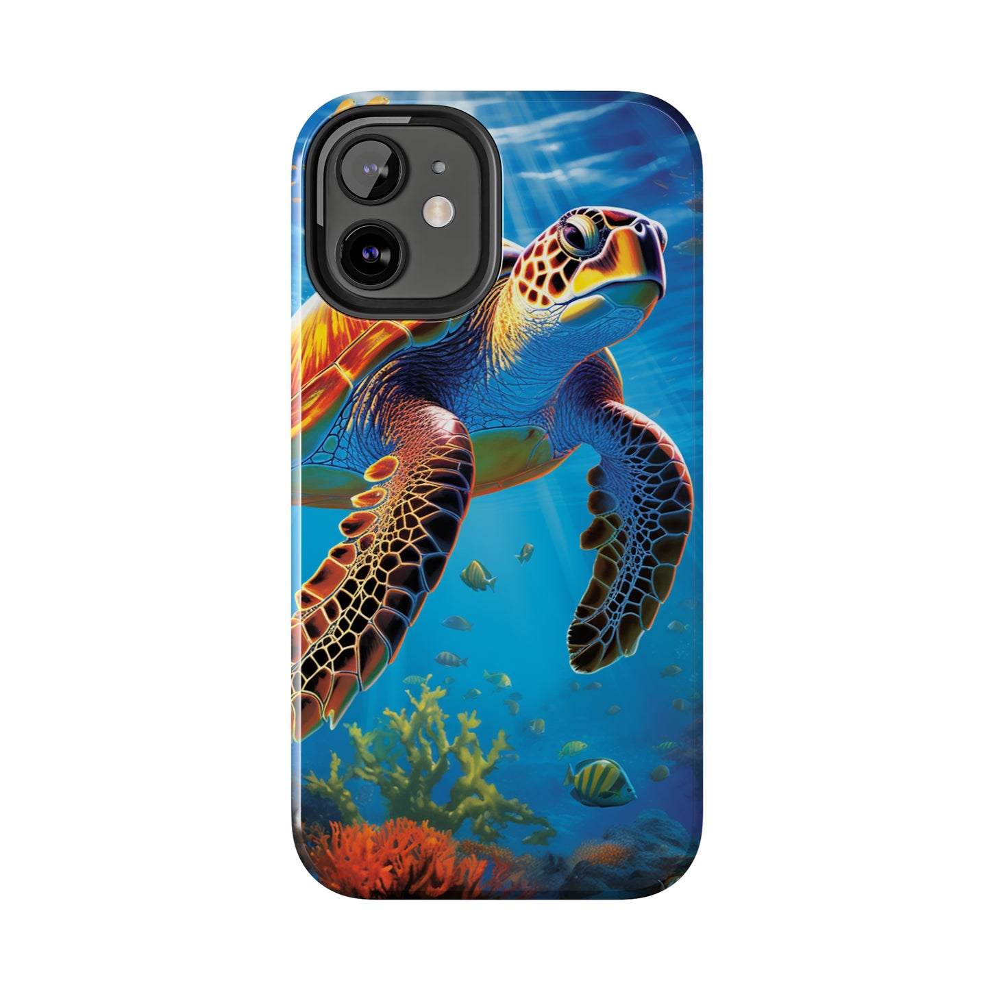 Serene Depths: A Majestic Sea Turtle Journey - Phone  Tough Cases