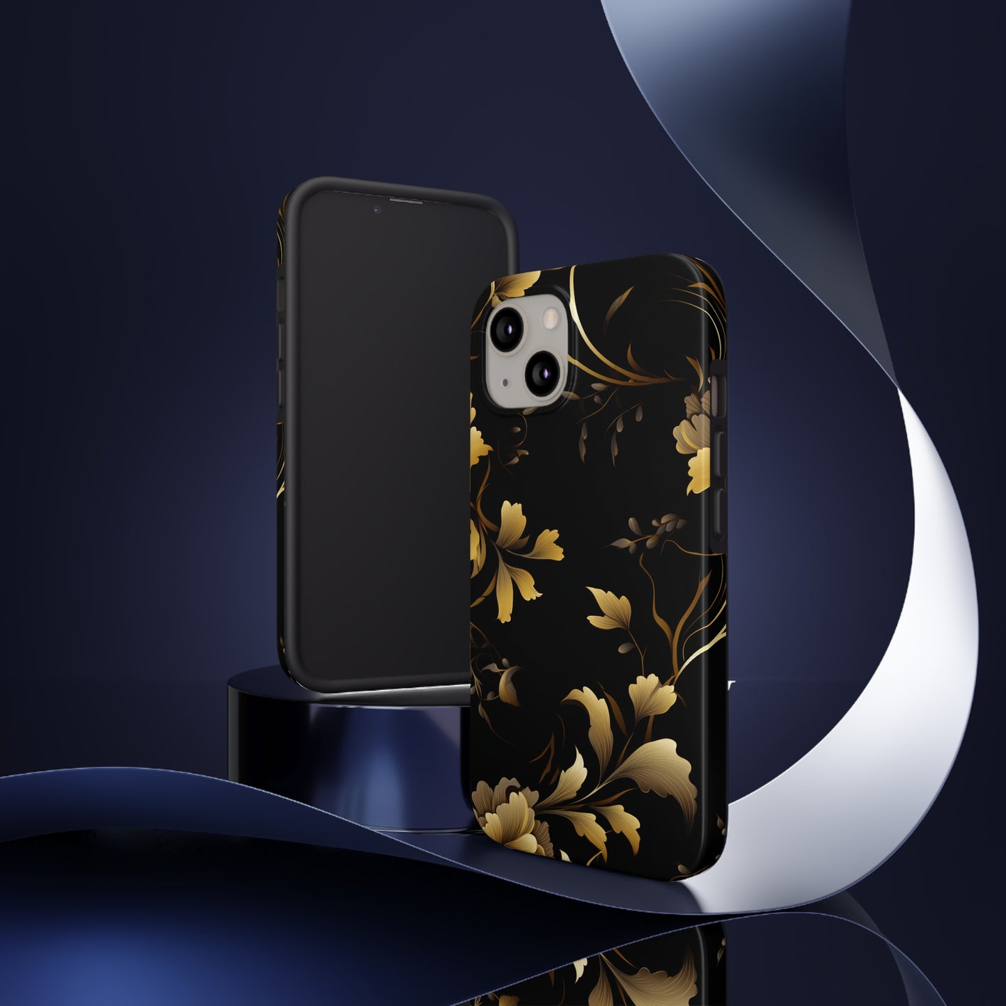 Golden Flowers Tough Phone Cases