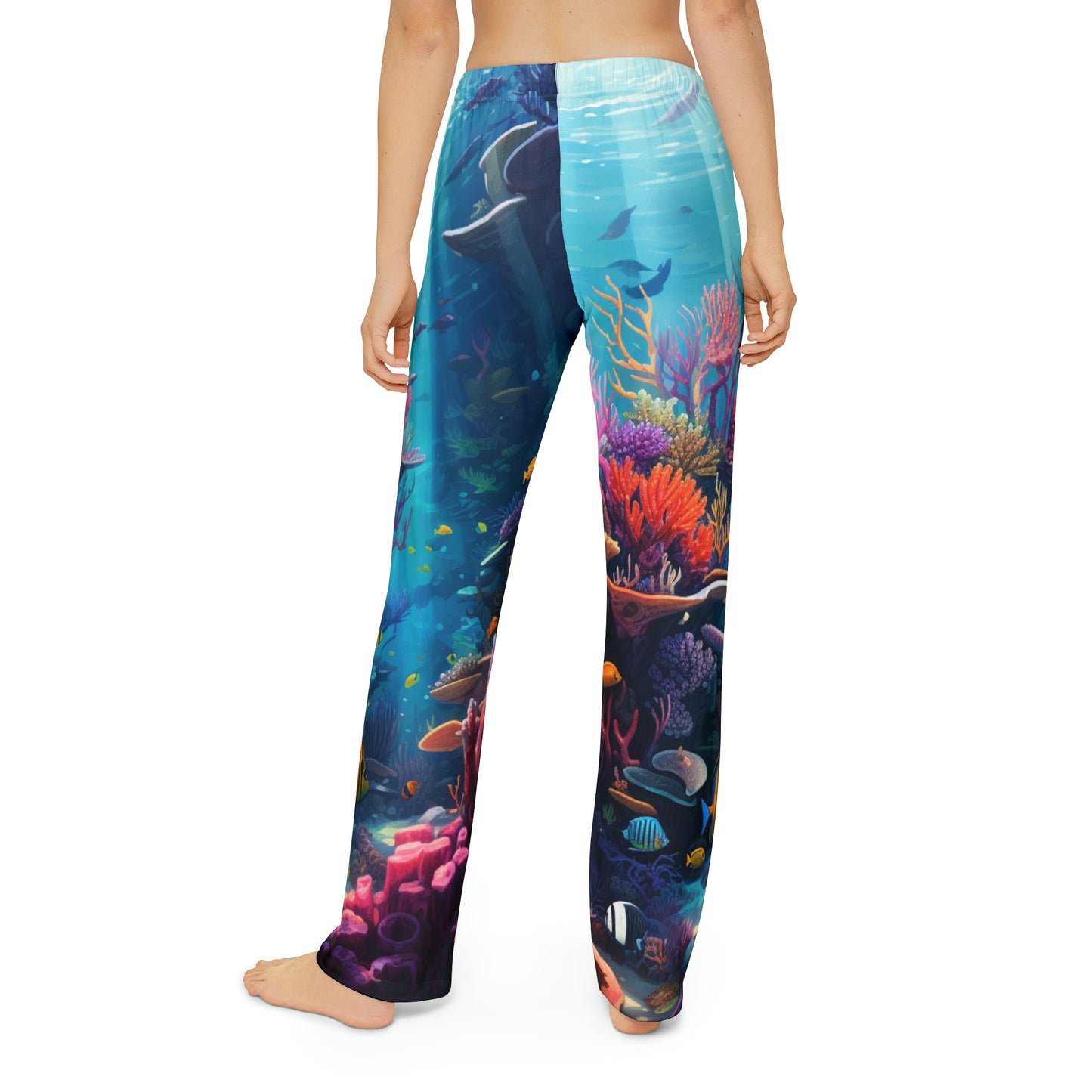 Oceanic Serenity: Deep Sea Delights Kids Pajama Pants (AOP)