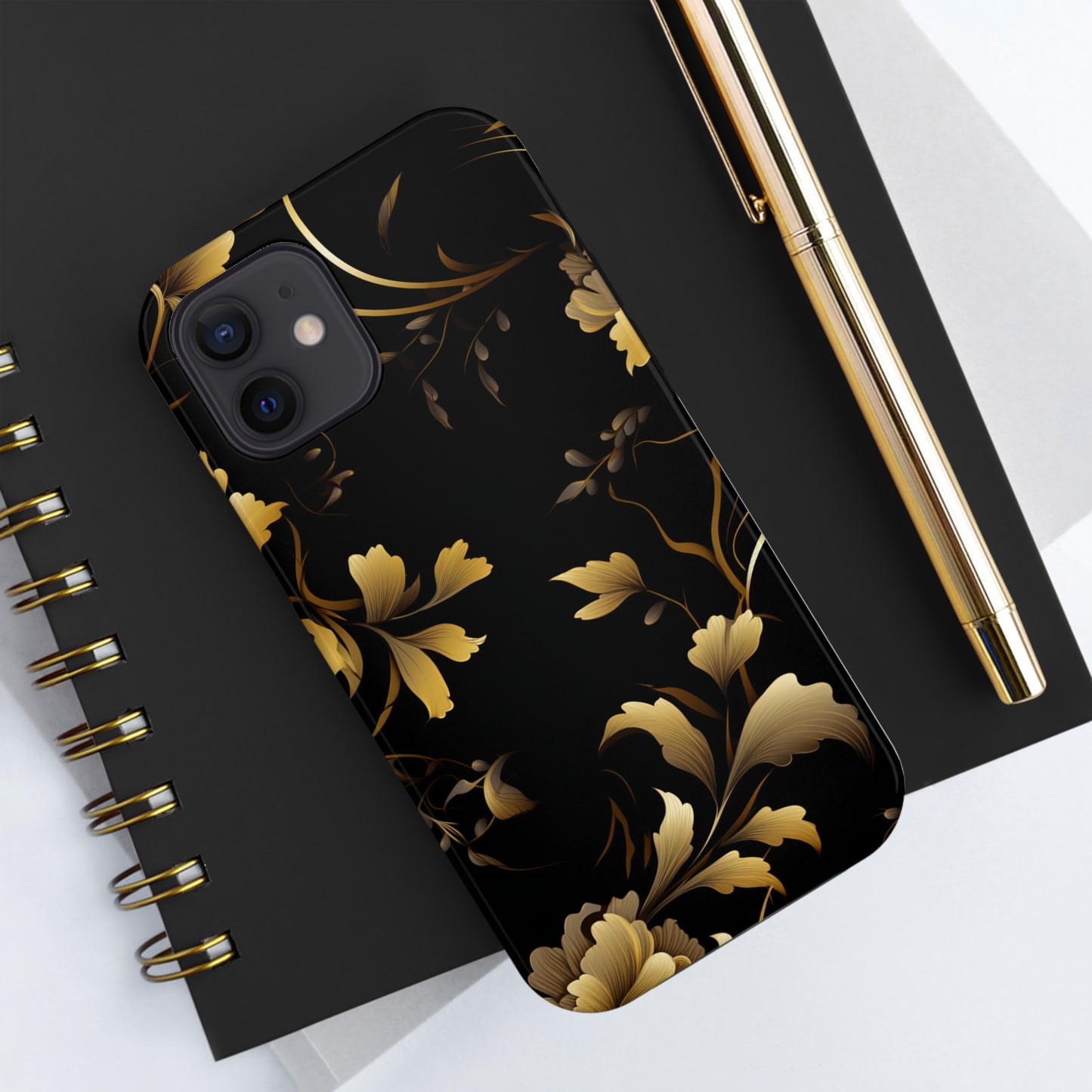 Golden Flowers Tough Phone Cases