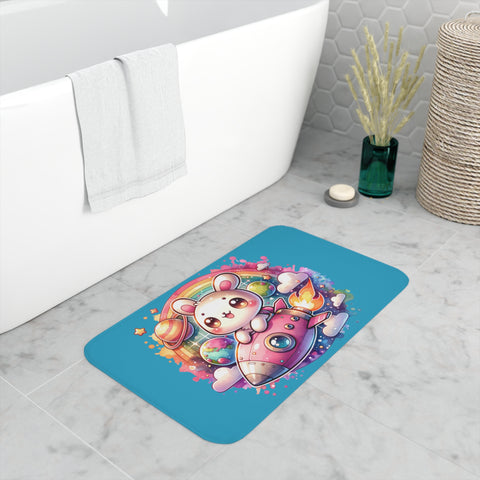 Space Bunny Memory Foam Bath Mat