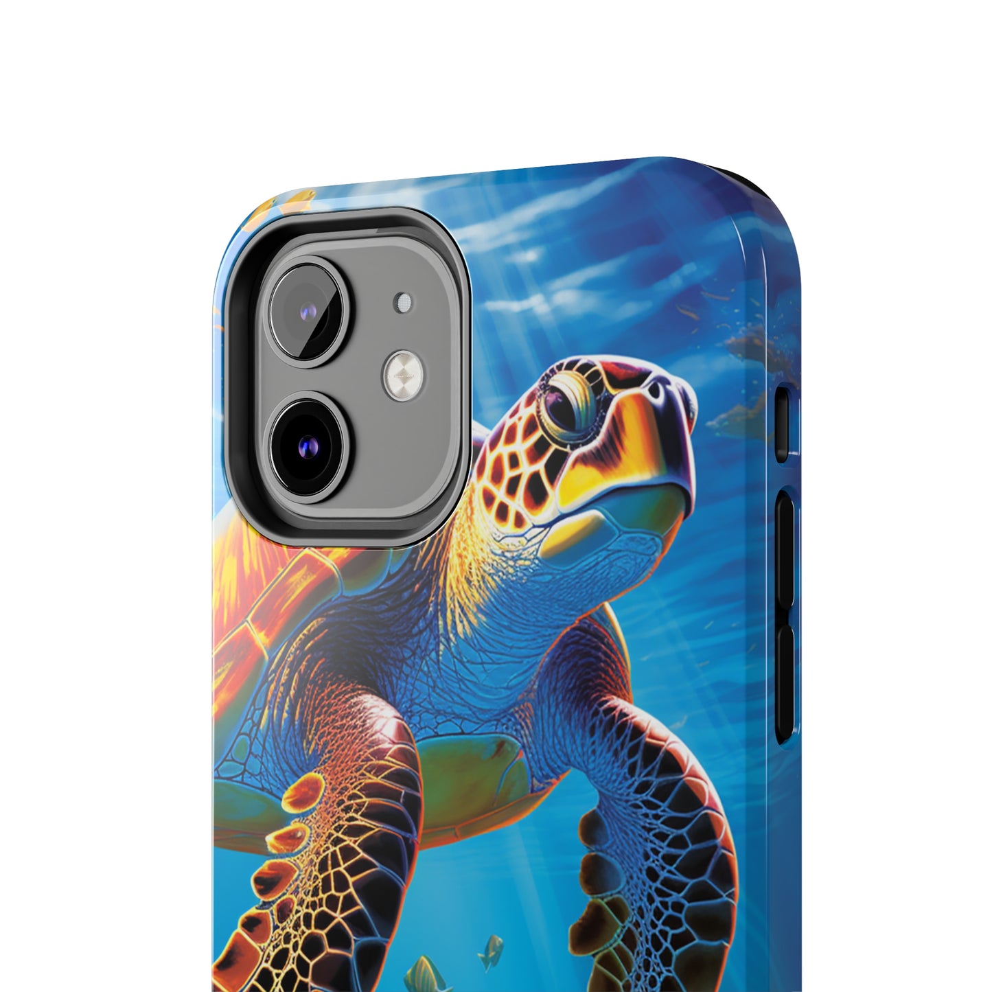 Serene Depths: A Majestic Sea Turtle Journey - Tough iPhone Cases