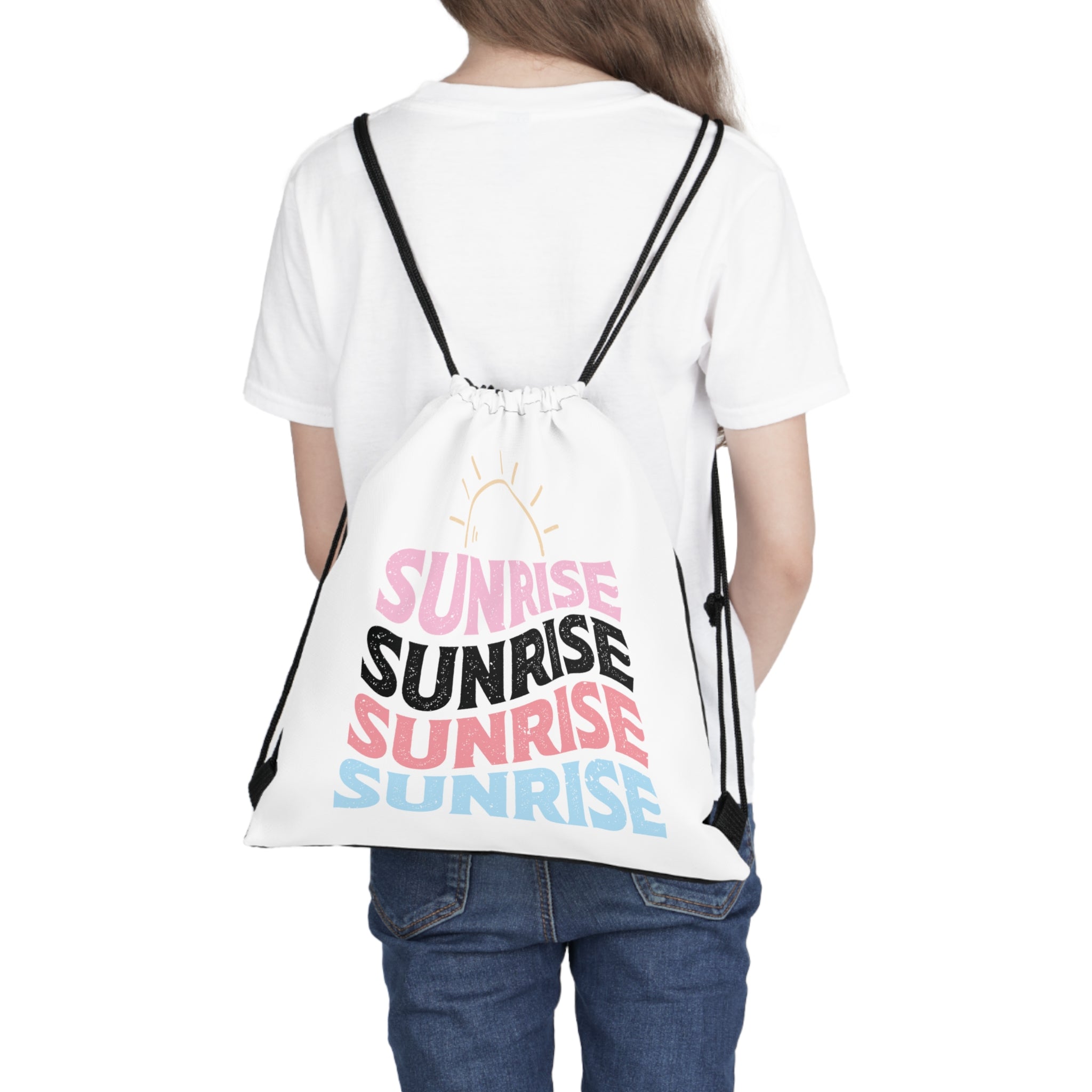 Sunrise Summer Outdoor Drawstring Bag