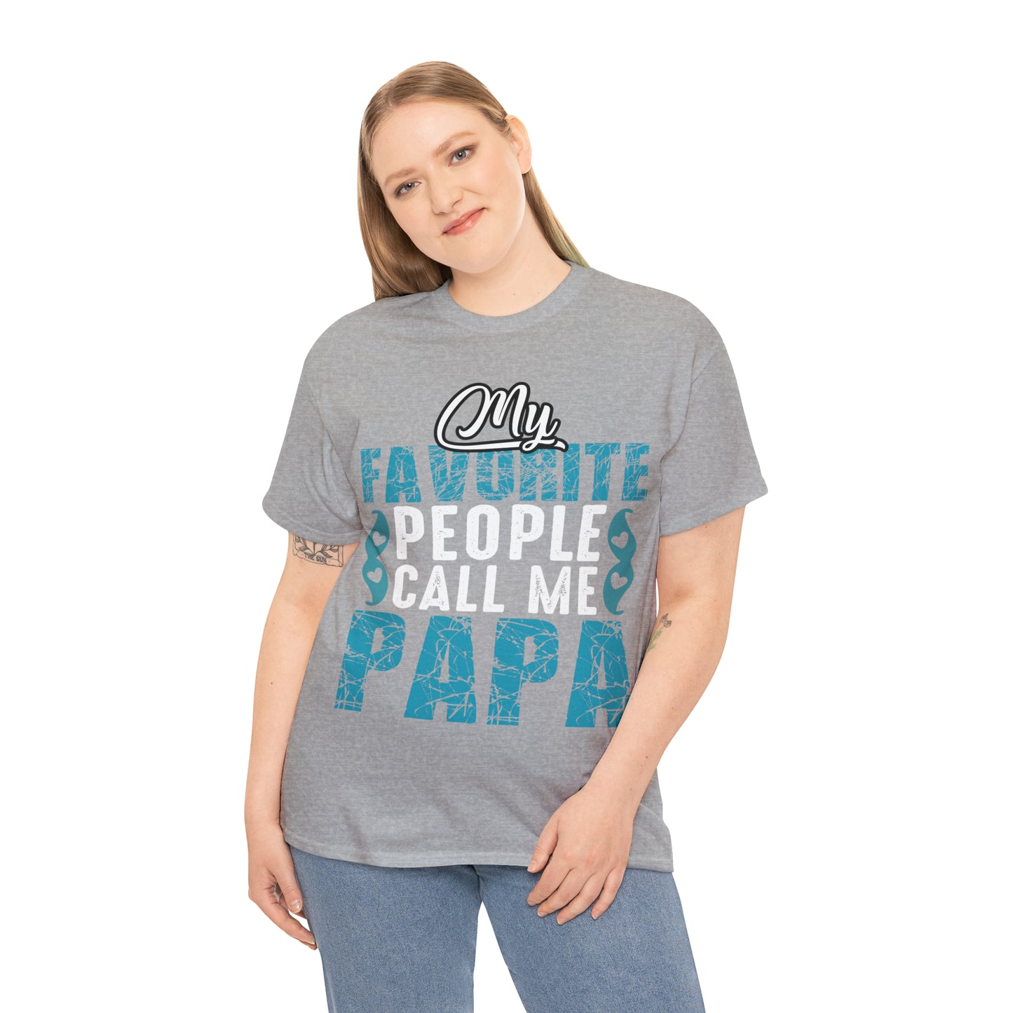 Father's Day T-Shirt My Favorite People Call Me Papa Gift Present Cotton Tee