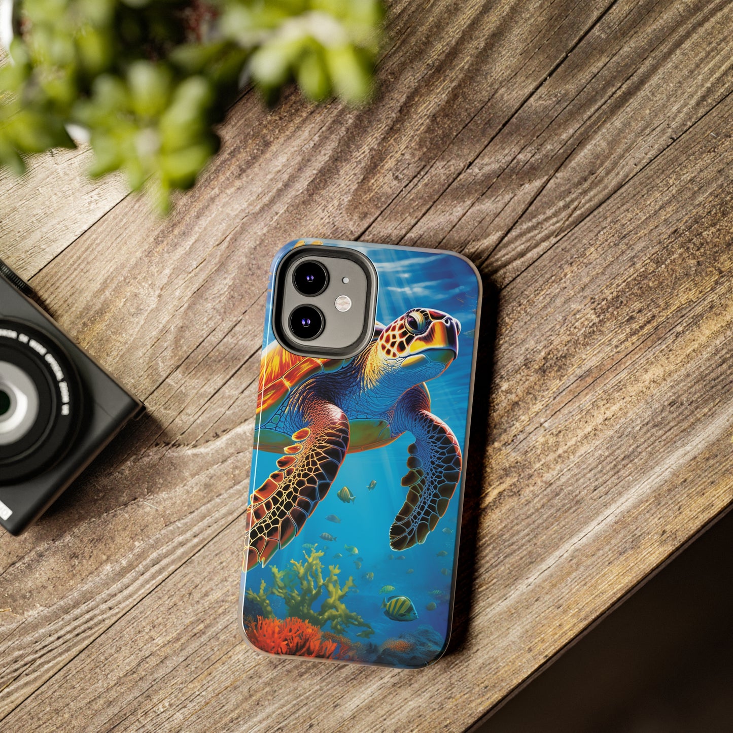 Serene Depths: A Majestic Sea Turtle Journey - Phone  Tough Cases