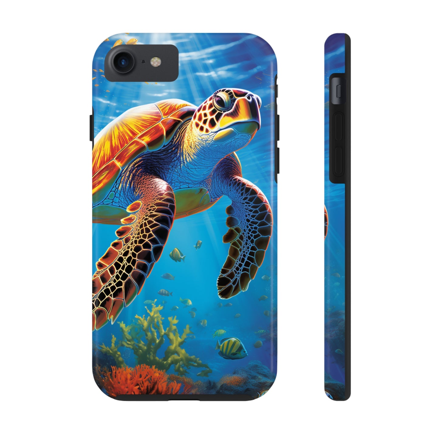 Serene Depths: A Majestic Sea Turtle Journey - Phone  Tough Cases