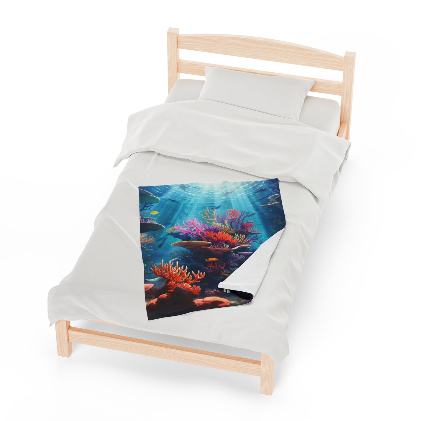 Oceanic Serenity: Deep Sea Delights Velveteen Plush Blanket Ver. 1