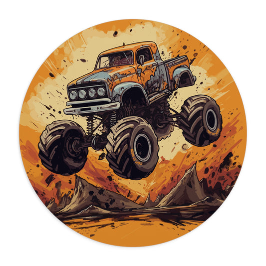 Monster Truck Jumping Mouse Pad