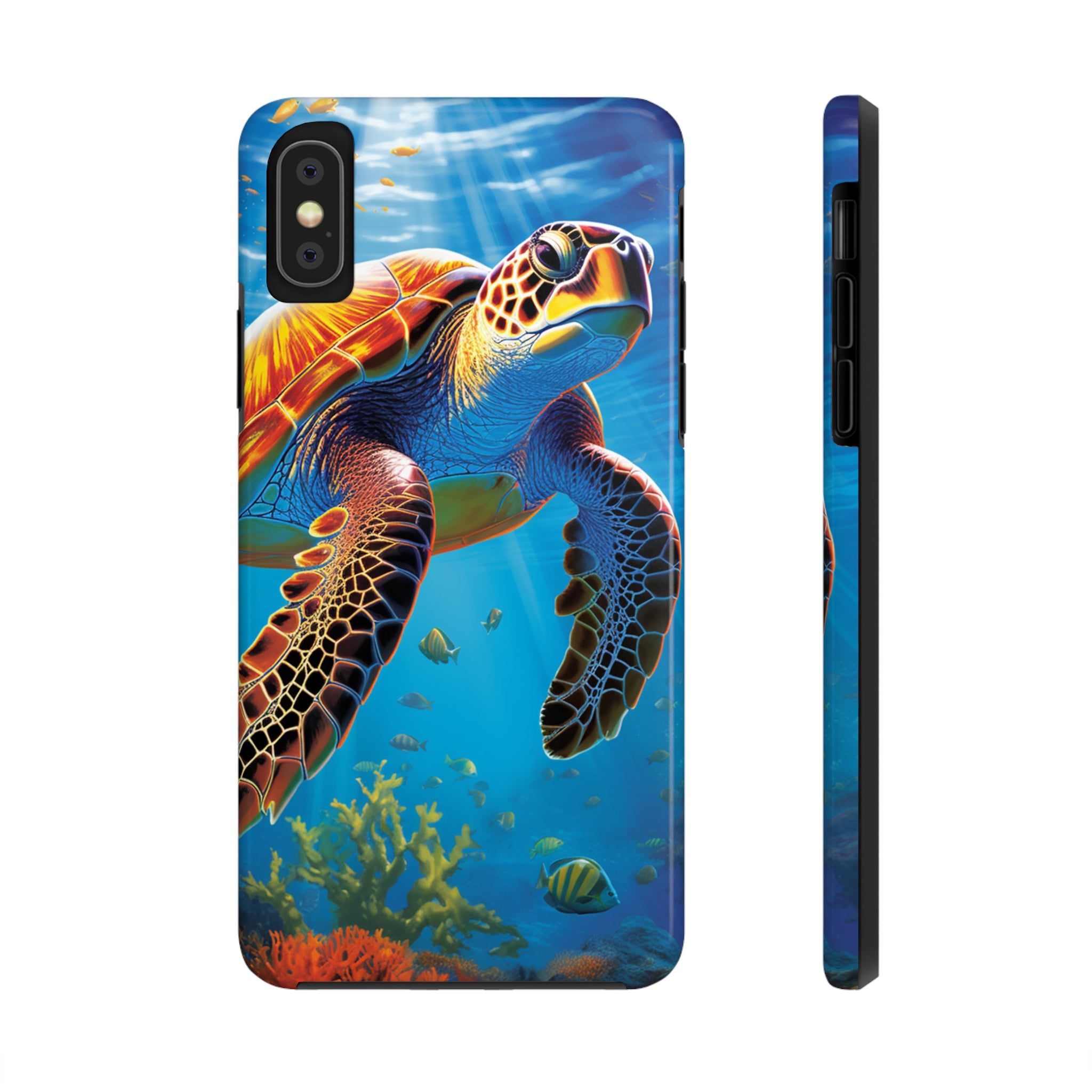 Serene Depths: A Majestic Sea Turtle Journey - Phone  Tough Cases