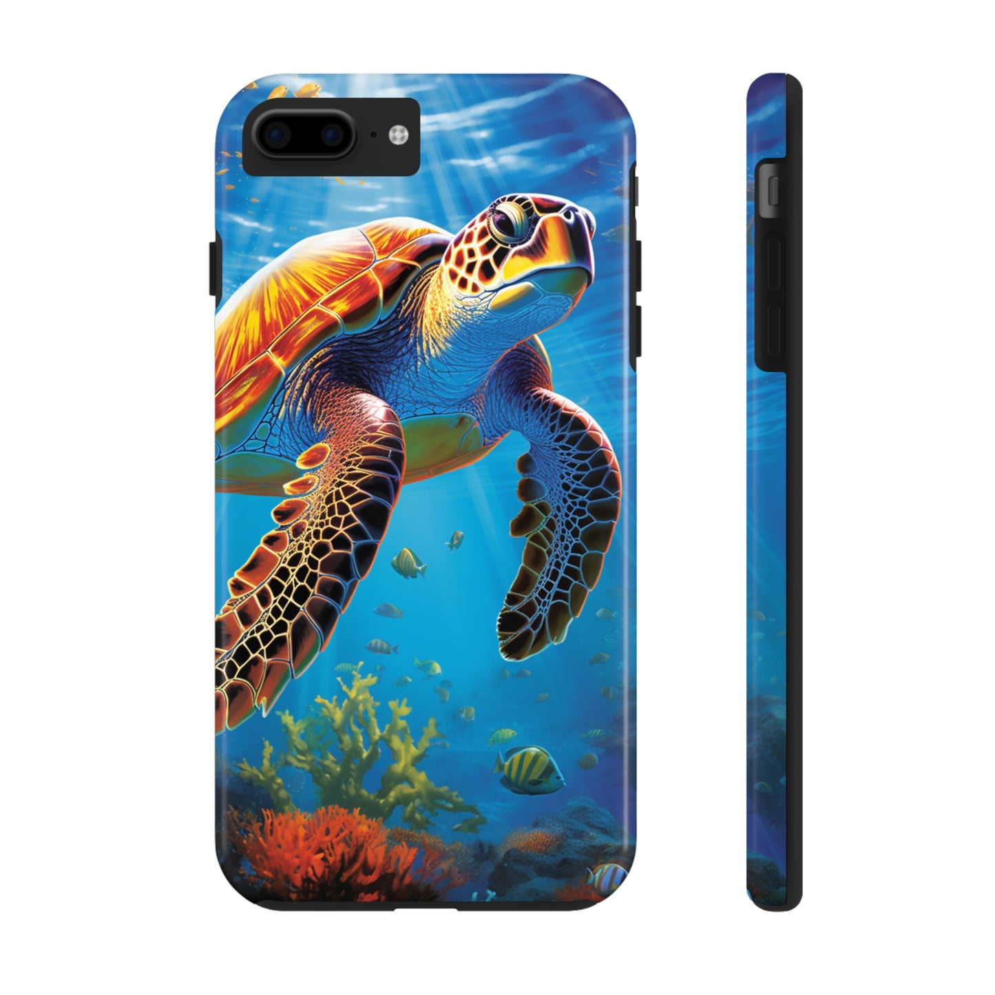 Serene Depths: A Majestic Sea Turtle Journey - Phone  Tough Cases