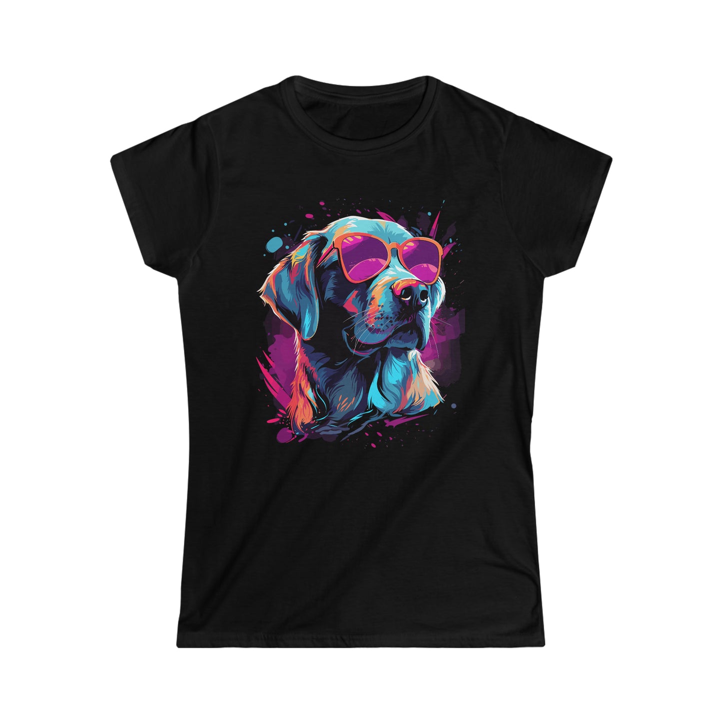 Shades of Pawsomeness: The Cool Canine Collection Ver.1 Women's Softstyle Tee