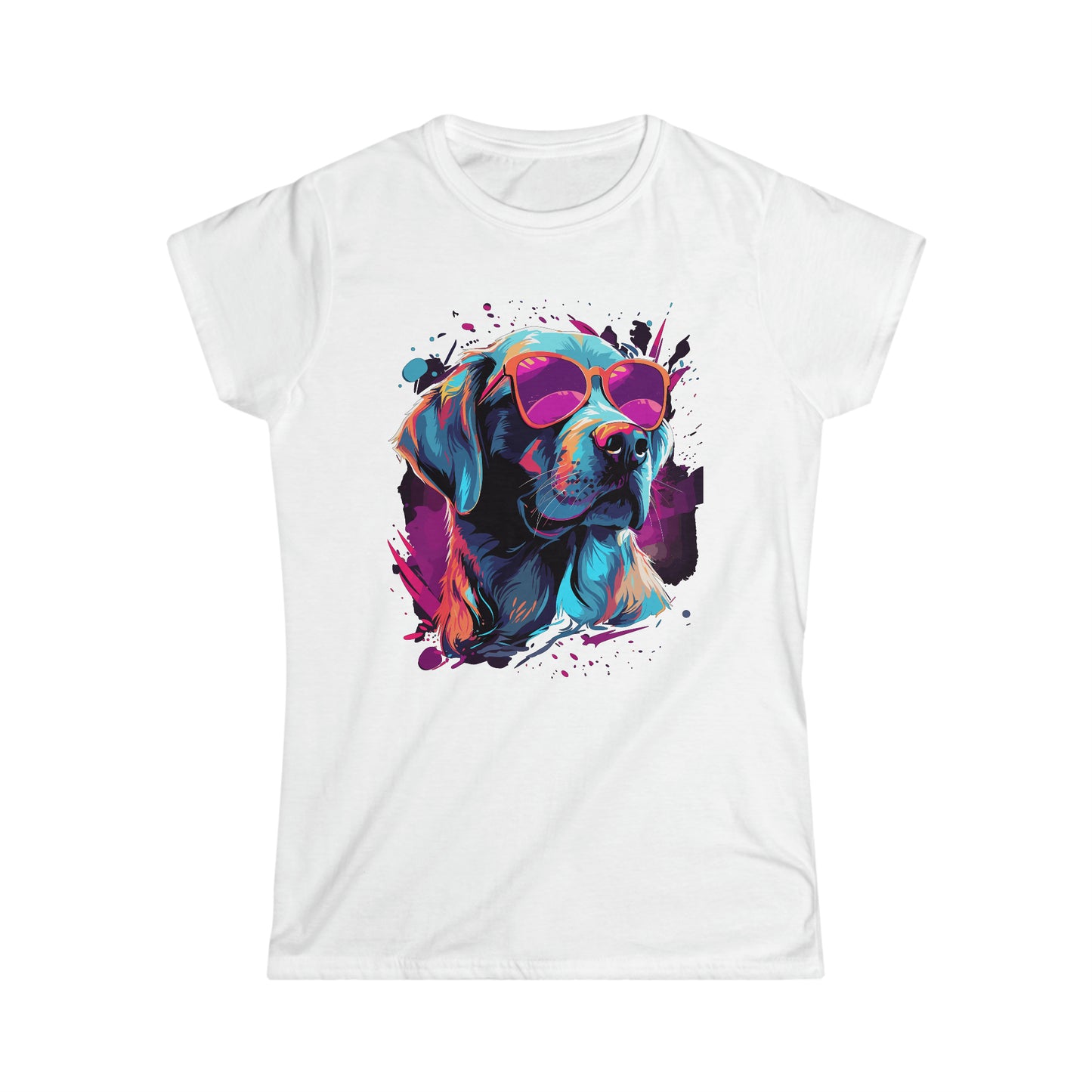 Shades of Pawsomeness: The Cool Canine Collection Ver.1 Women's Softstyle Tee