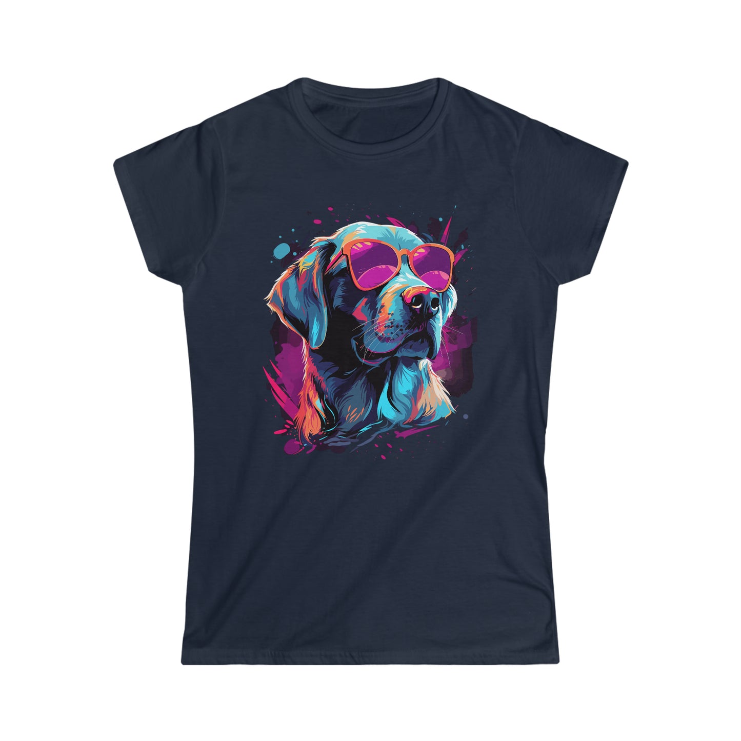 Shades of Pawsomeness: The Cool Canine Collection Ver.1 Women's Softstyle Tee