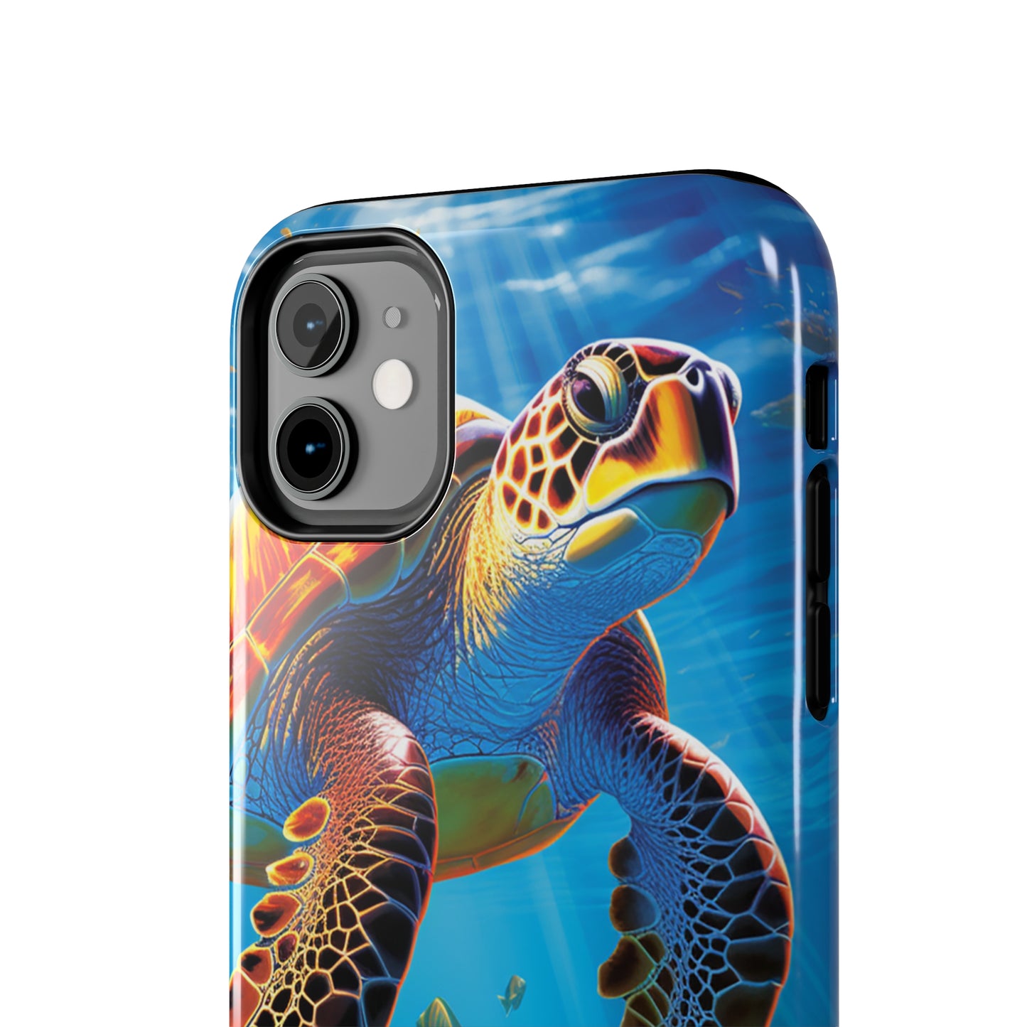 Serene Depths: A Majestic Sea Turtle Journey - Tough iPhone Cases