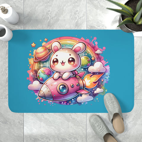 Space Bunny Memory Foam Bath Mat