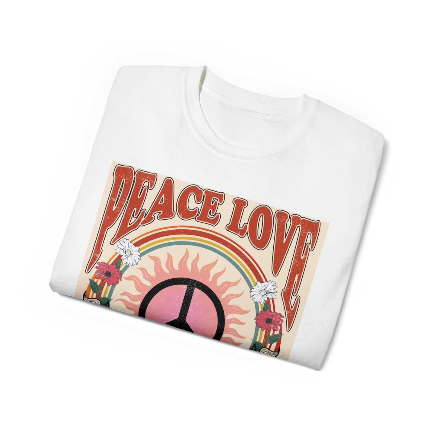 Peace Love Positive Vibes Unisex Ultra Cotton Tee