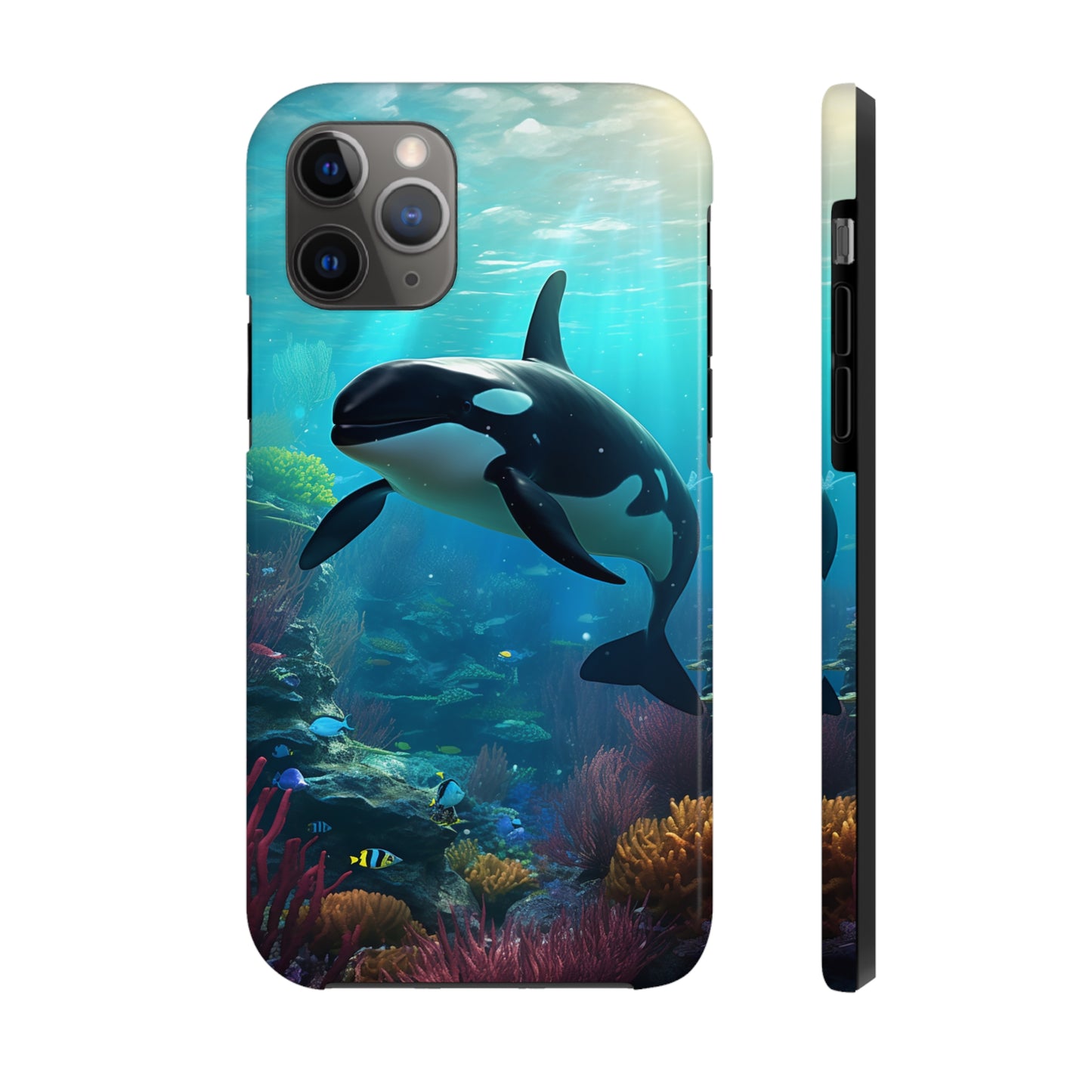 "Ocean Majesty: Killer Whale Submersion" Tough Phone Cases