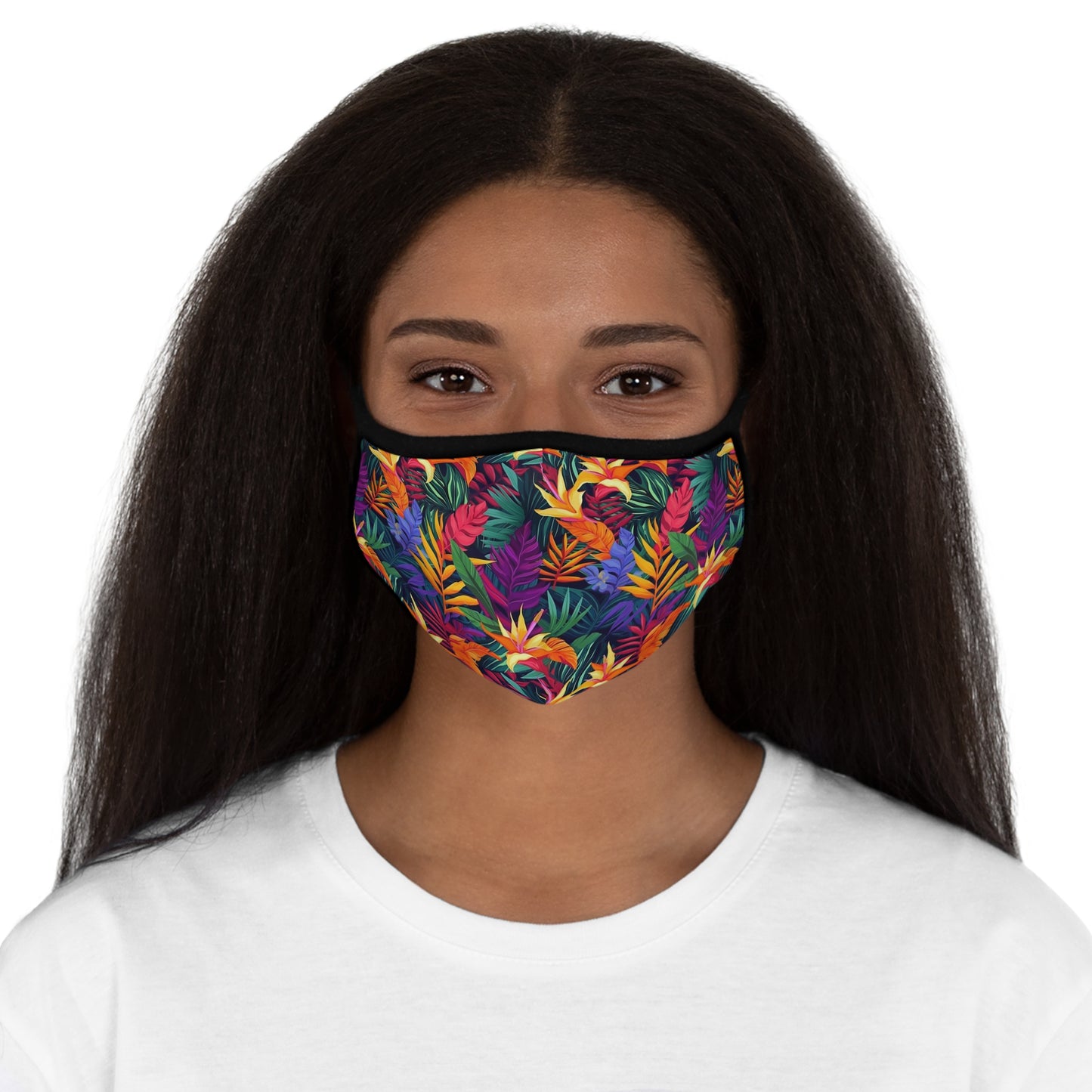 Tropicolor Bliss Fitted Polyester Face Mask