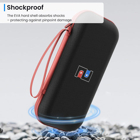 DIGIROOT Switch Case for Nintendo Switch 2 (2025) and Switch / OLED, Portable Travel Carrying Case, Slim Hard Shell Protective for Switch 2 Accessories with 10 Game Card Slots (Black & Red)