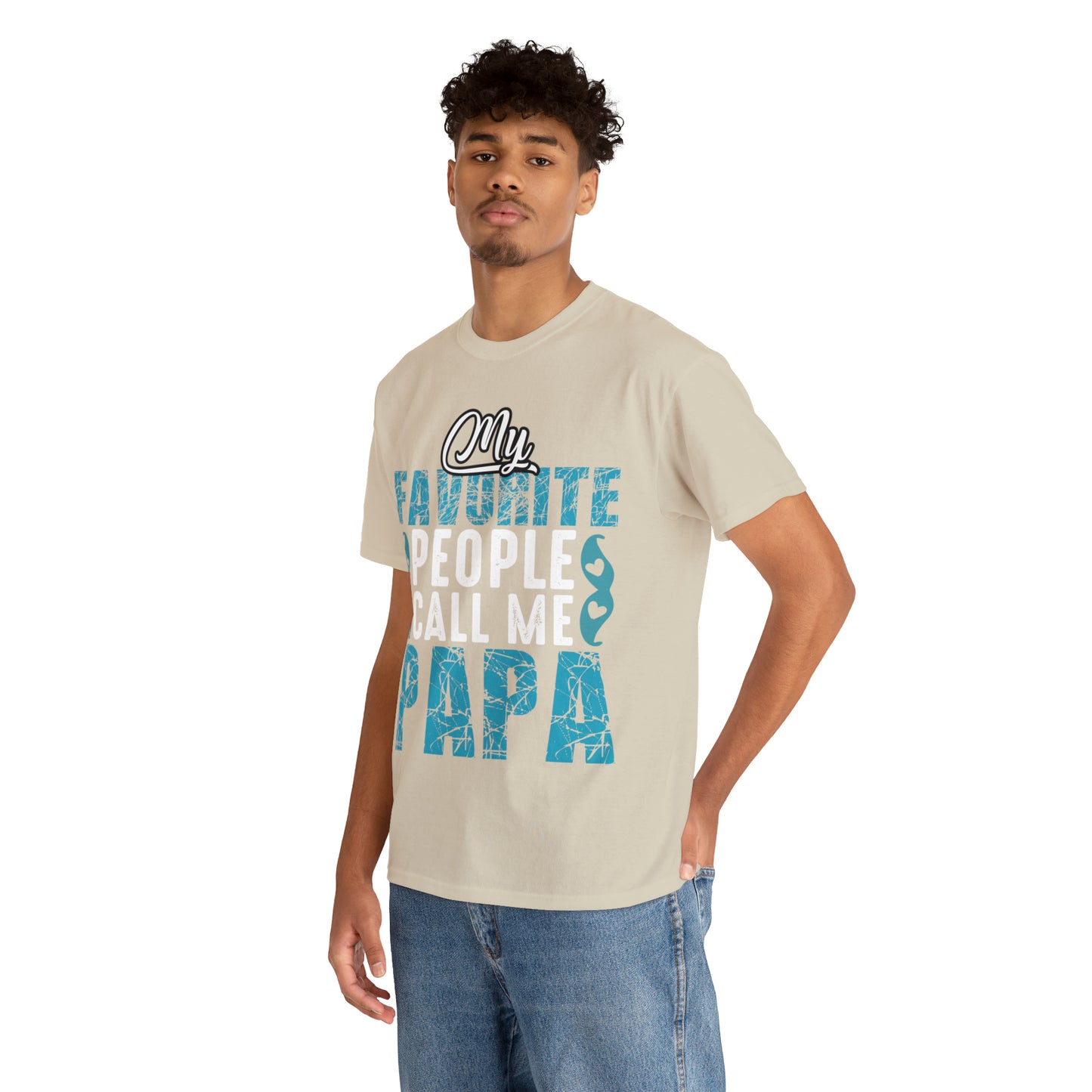 Father's Day T-Shirt My Favorite People Call Me Papa Gift Present Cotton Tee