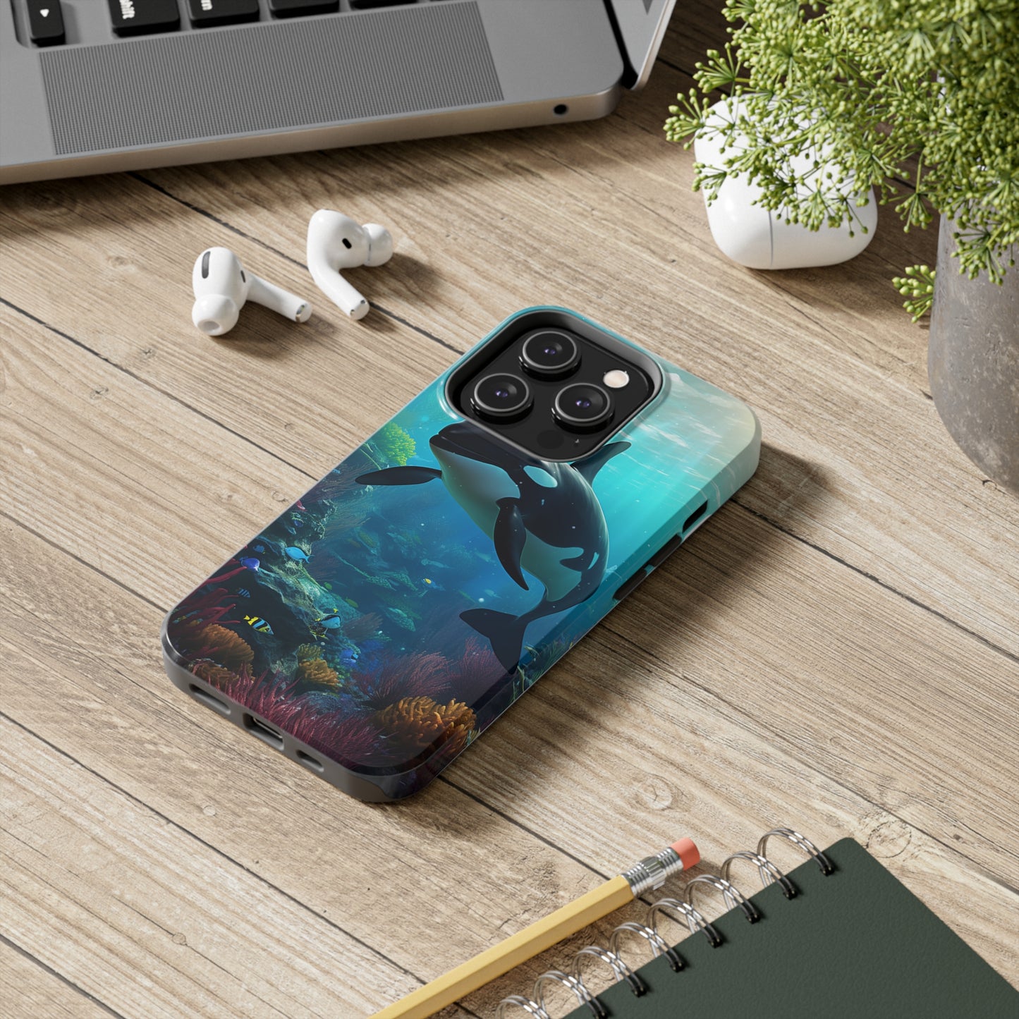 "Ocean Majesty: Killer Whale Submersion" Tough Phone Cases