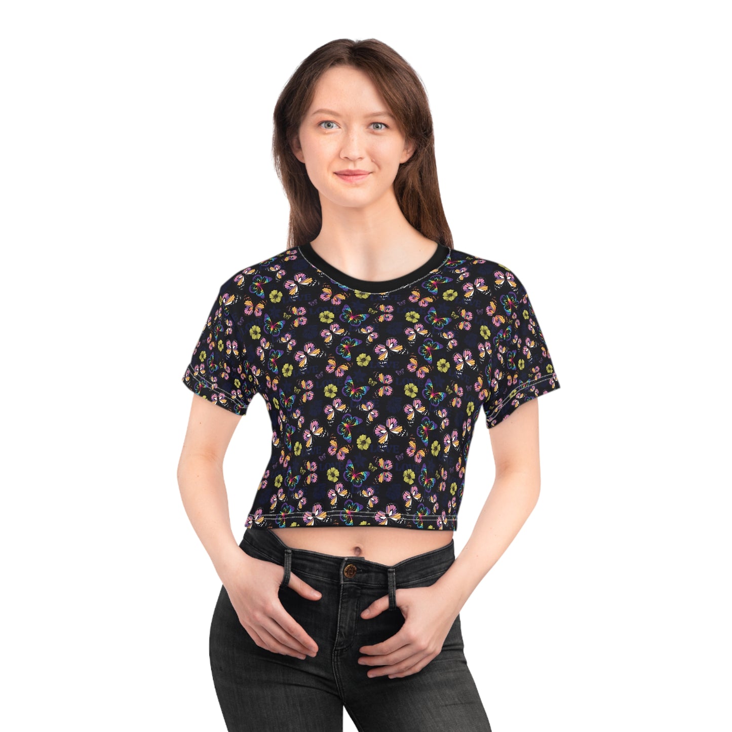 Butterfly Crop Tee (AOP)