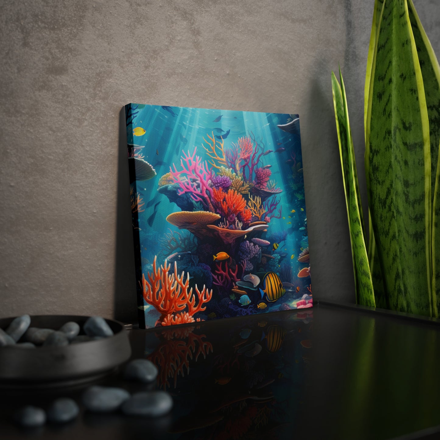 Oceanic Serenity: Deep Sea Delights Canvas Photo Tile