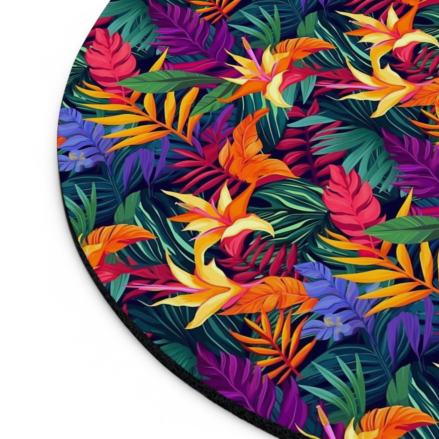 Tropicolor Bliss Round Mouse Pad