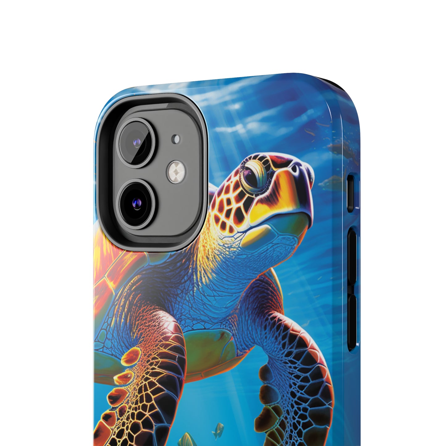 Serene Depths: A Majestic Sea Turtle Journey - Tough iPhone Cases