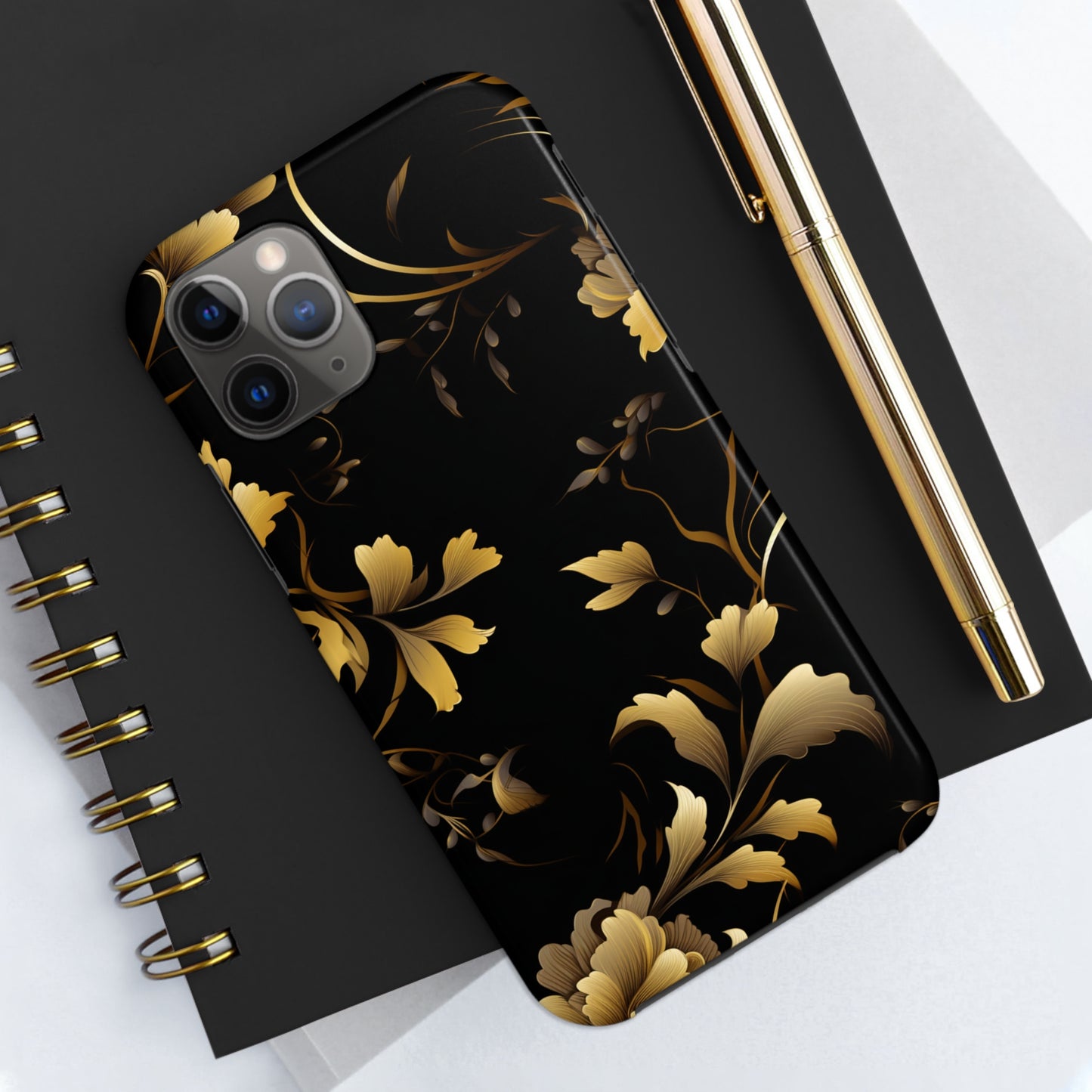 Golden Flowers Tough Phone Cases