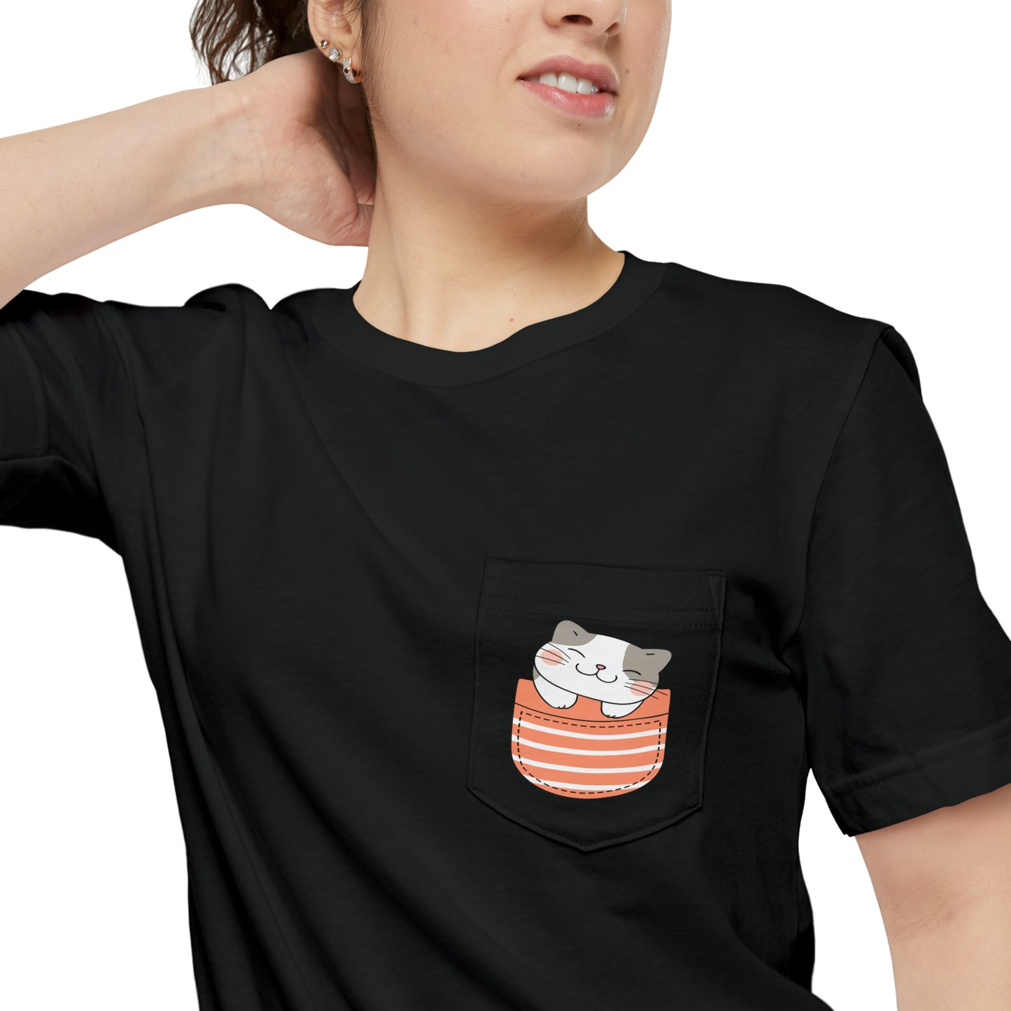 Pocket Cat Ver. 2 Unisex Pocket T-shirt