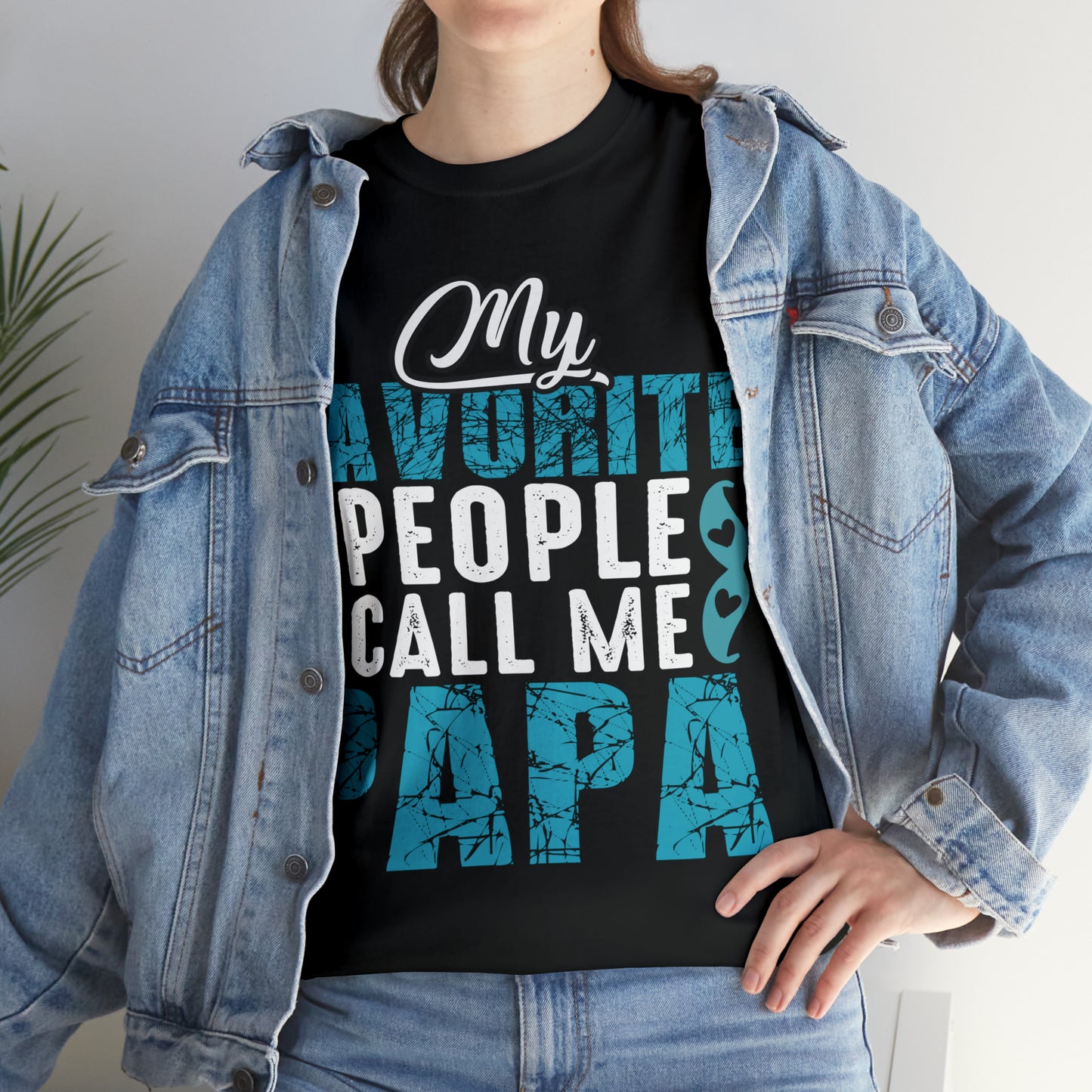 Father's Day T-Shirt My Favorite People Call Me Papa Gift Present Cotton Tee