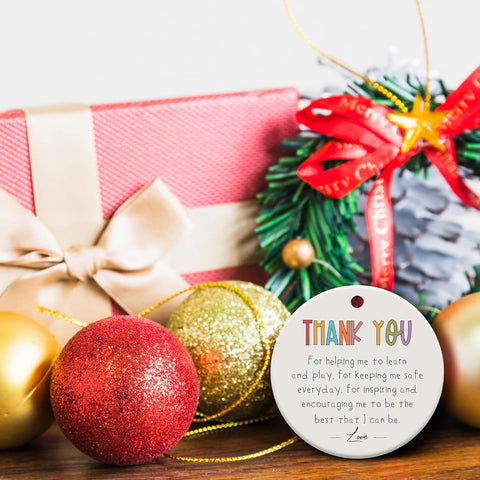 Teacher Christmas Ornament, Teacher Gifts for Christmas, Thank You Gifts for Women, Ceramic Ornament