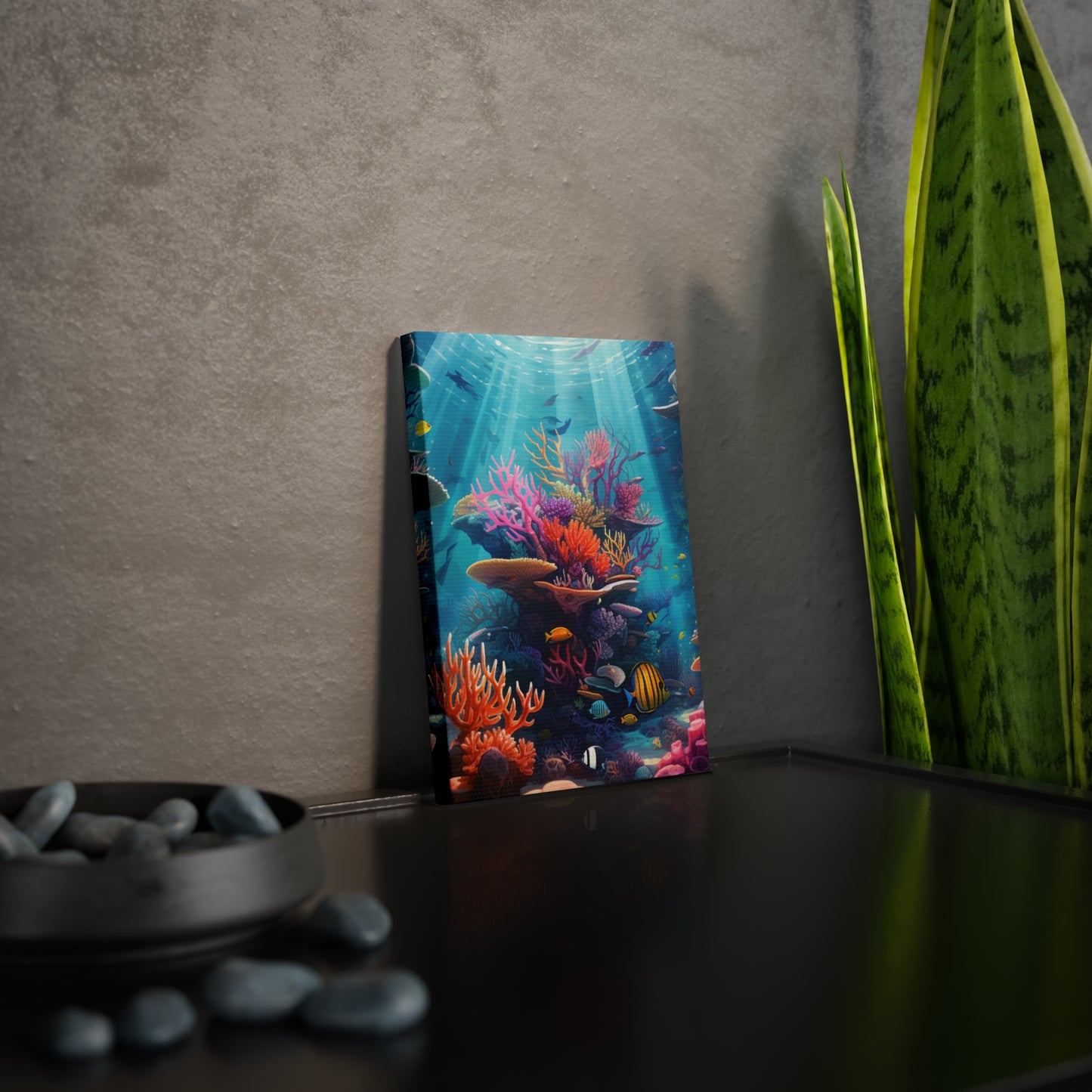 Oceanic Serenity: Deep Sea Delights Canvas Photo Tile