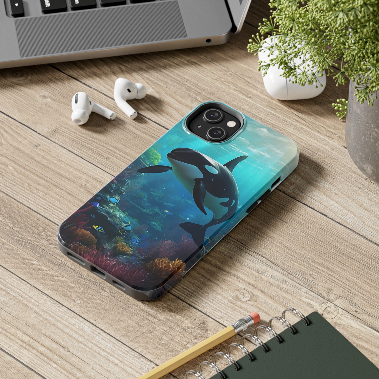 "Ocean Majesty: Killer Whale Submersion" Tough Phone Cases