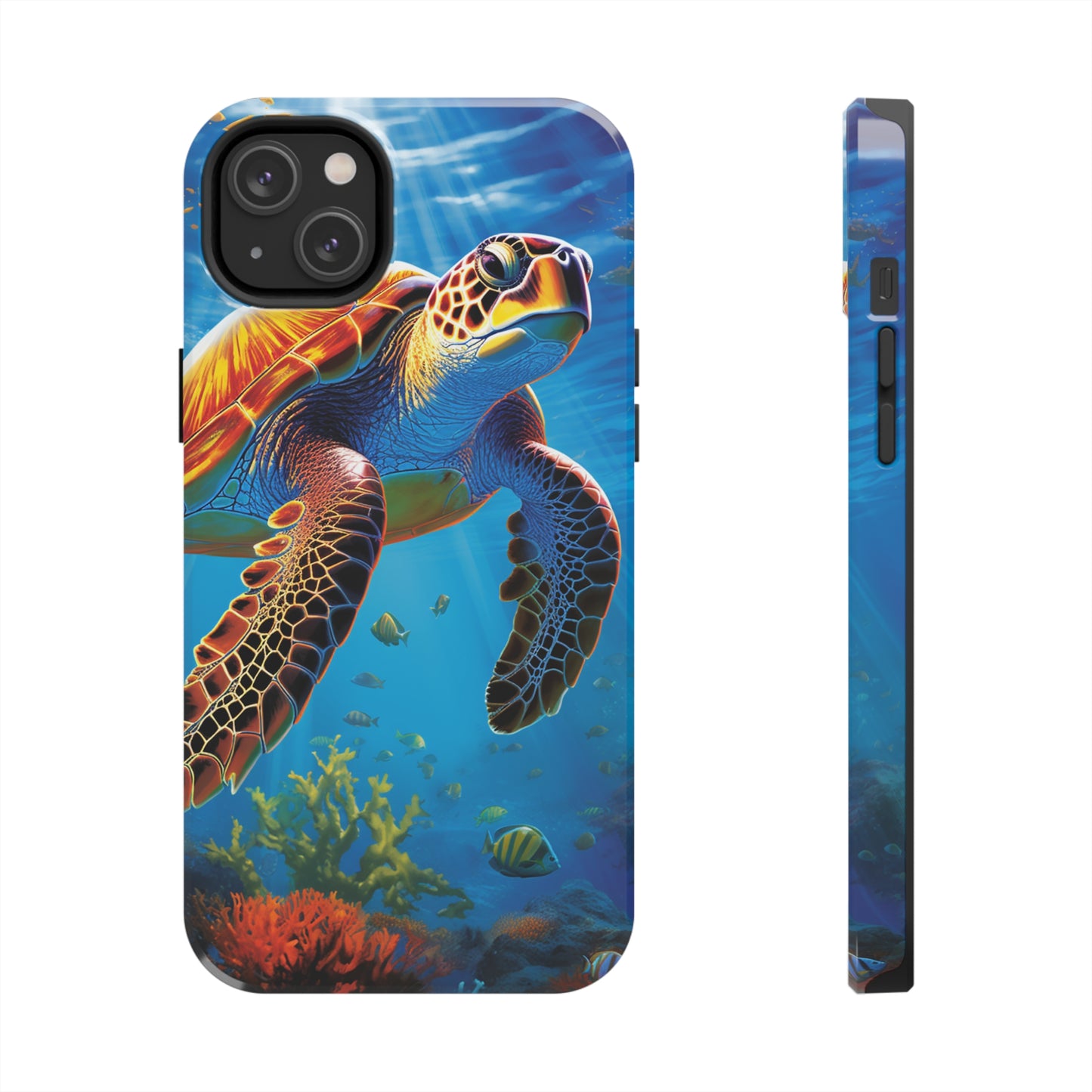 Serene Depths: A Majestic Sea Turtle Journey - Phone  Tough Cases