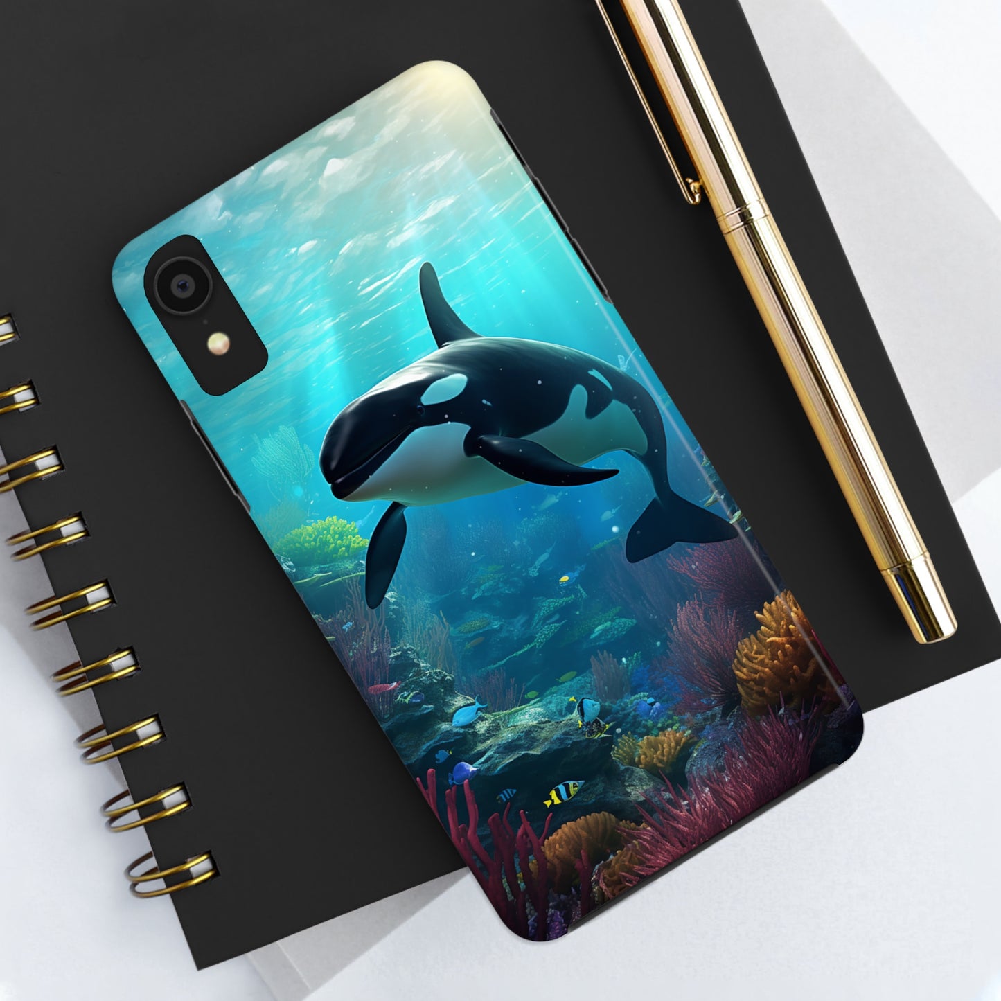 "Ocean Majesty: Killer Whale Submersion" Tough Phone Cases