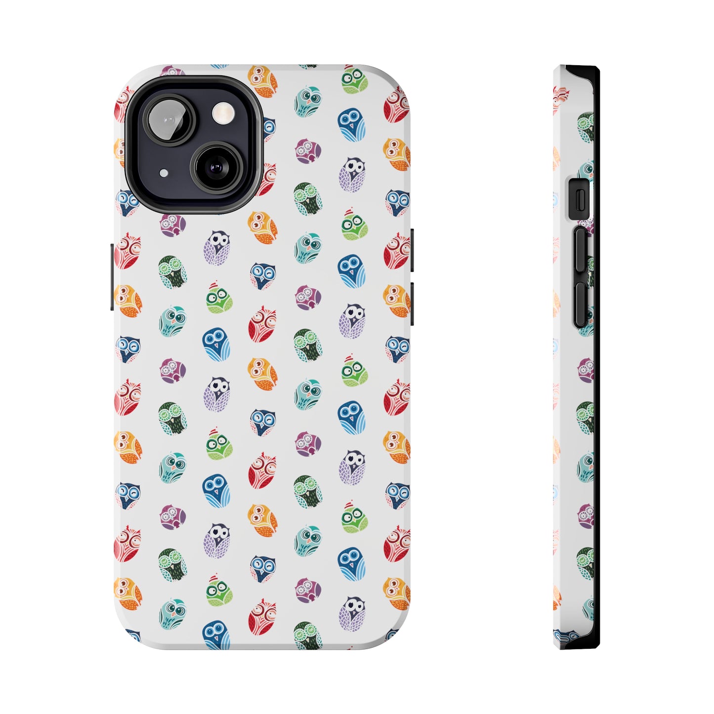 Funny Colorful Owls Tough iPhone Case, Samsung Case