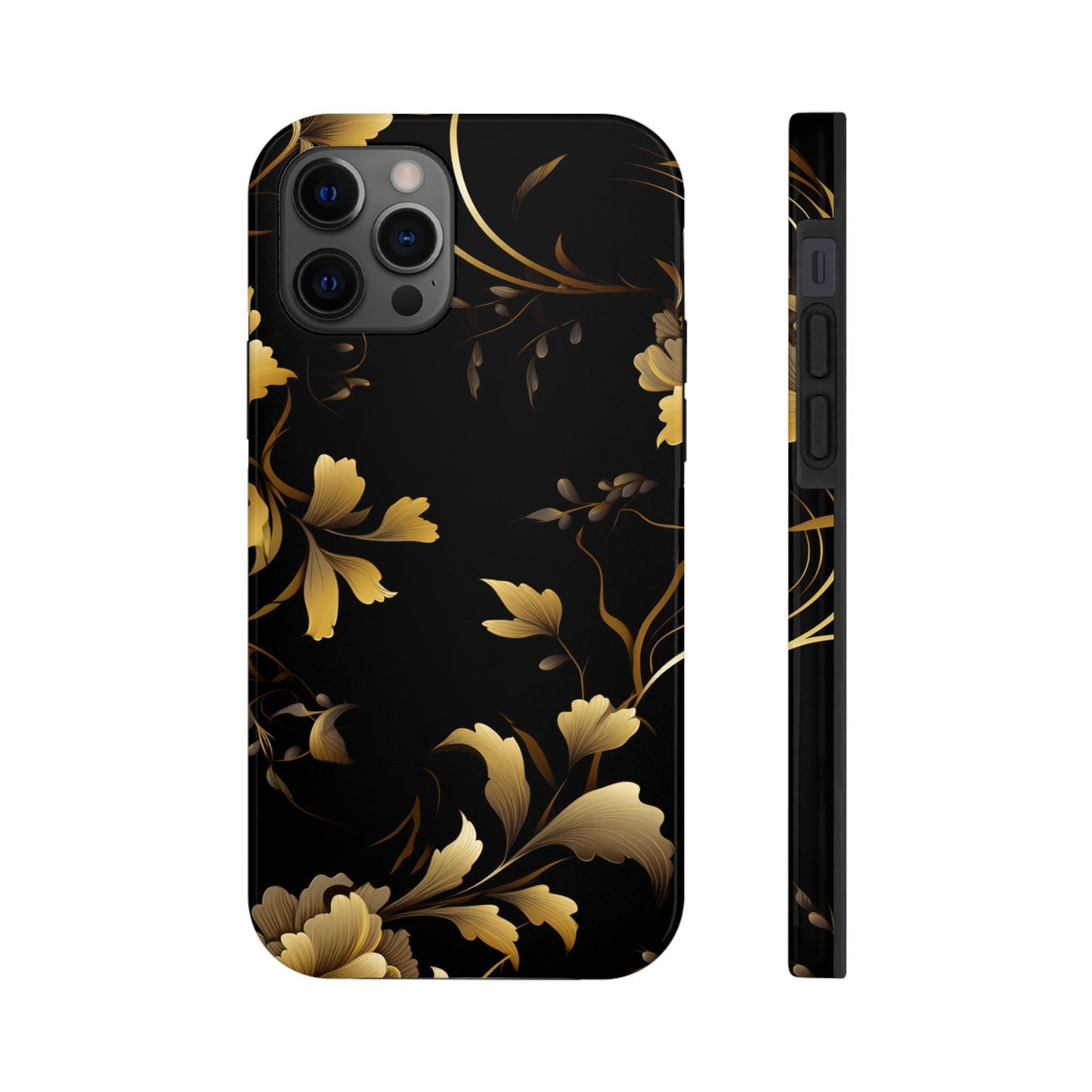 Golden Flowers Tough Phone Cases