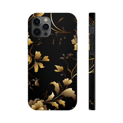 Golden Flowers Tough Phone Cases