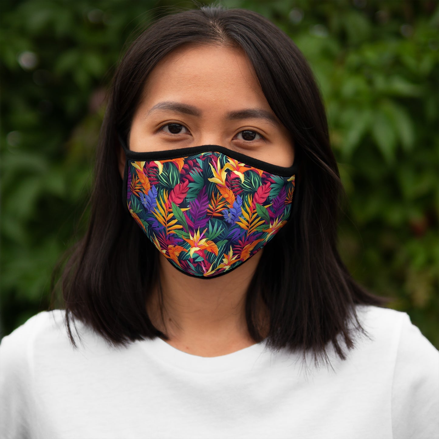 Tropicolor Bliss Fitted Polyester Face Mask