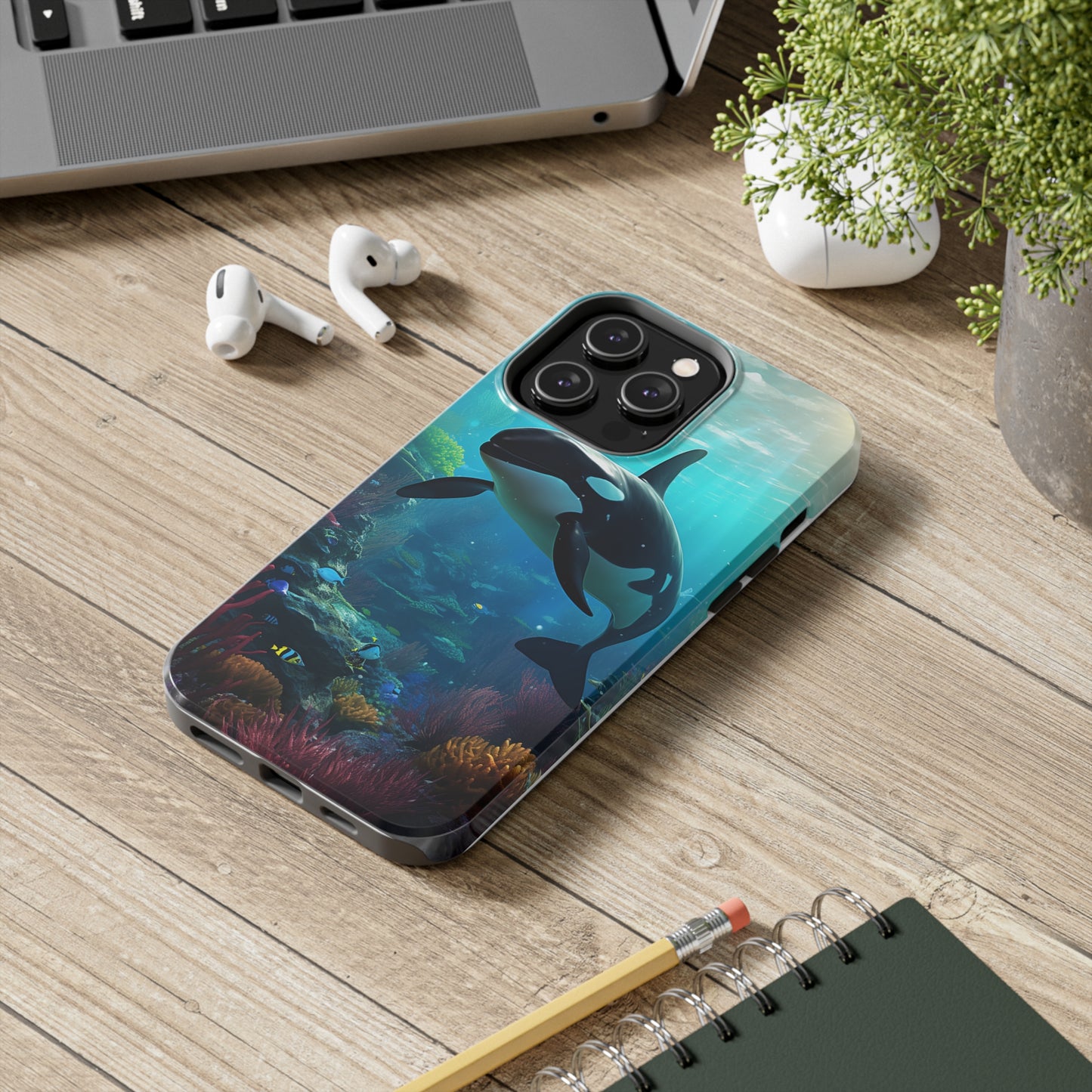 "Ocean Majesty: Killer Whale Submersion" Tough Phone Cases